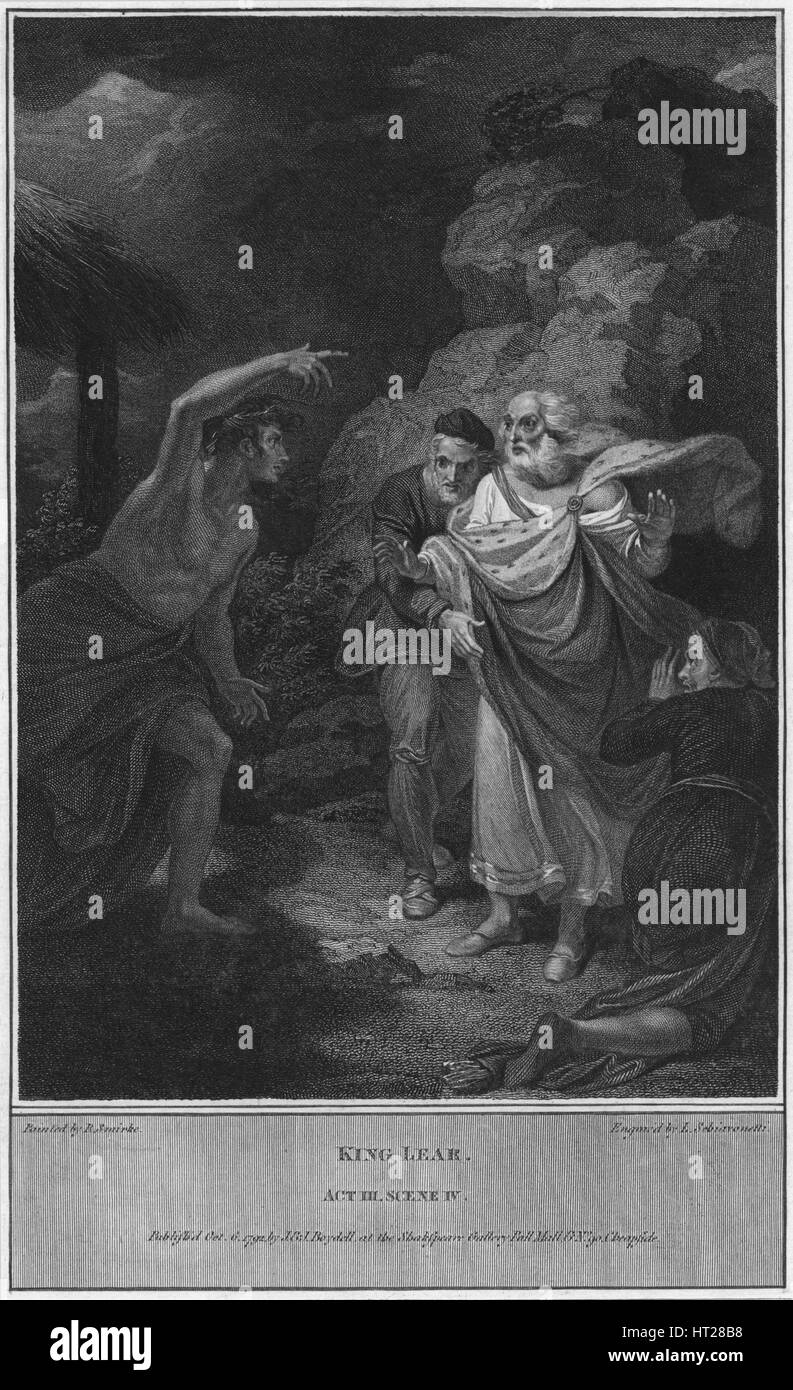'King Lear. Act III. Scene IV', 1792. Artist: Luigi Schiavonetti Stock ...