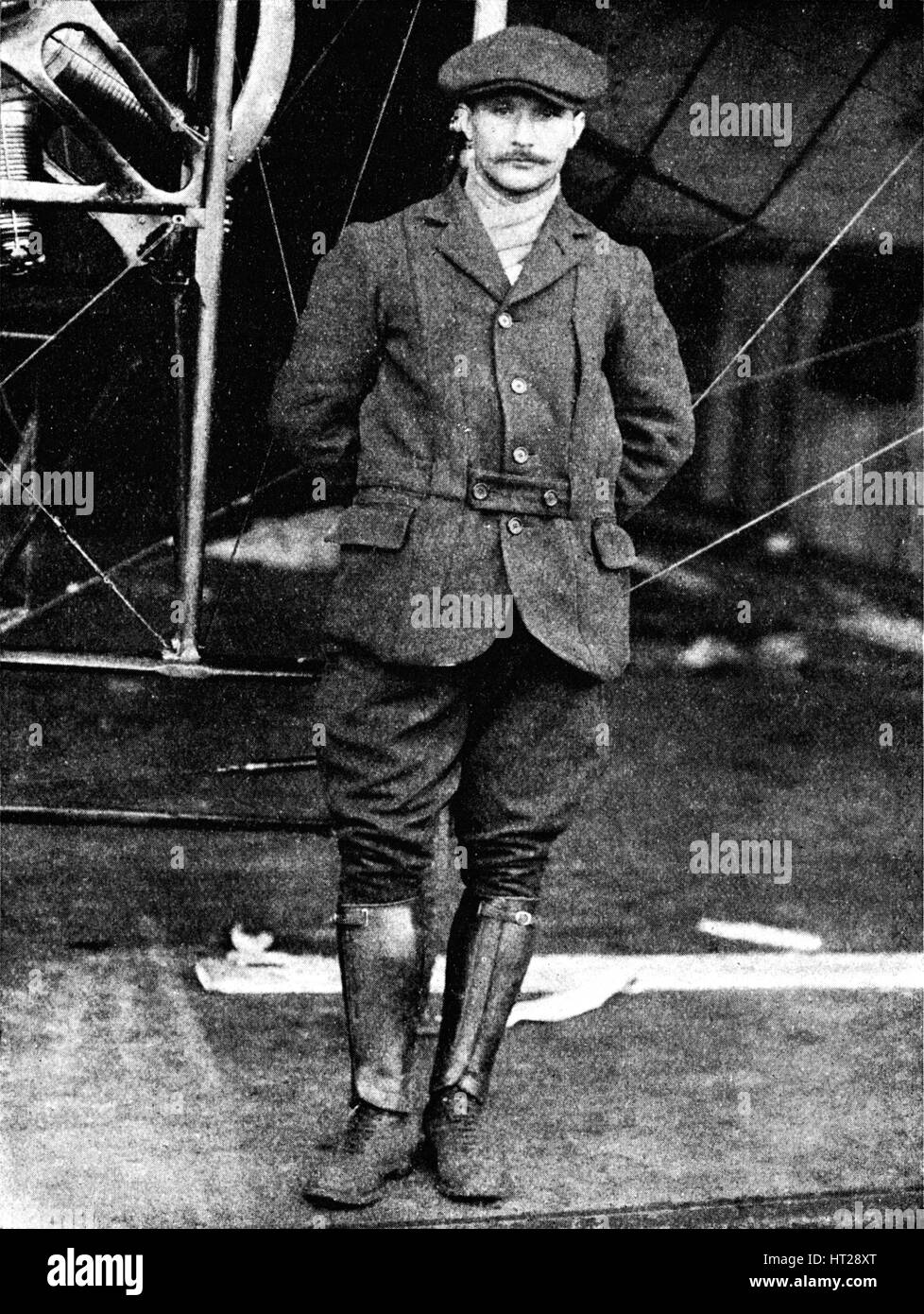 Henri Salmet, the great Bleriot pilot, at Hendon, London, 1912 (1933).  Artist: Flight Photo. Stock Photo