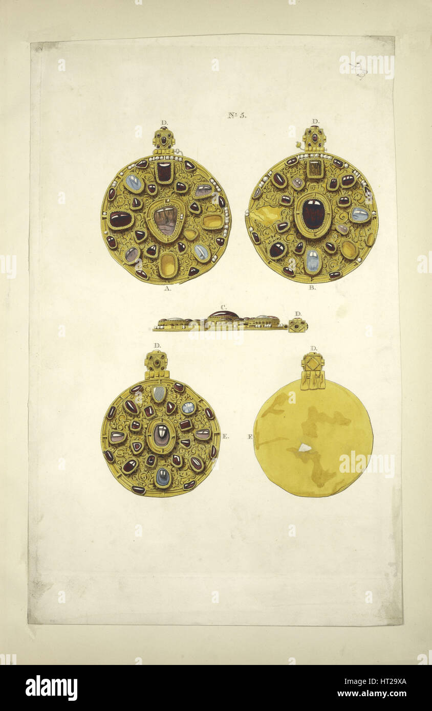 Russian Jewellery before the Mongol invasion. From the Antiquities of the Russian State, before 1853 Artist: Solntsev, Fyodor Grigoryevich (1801-1892) Stock Photo