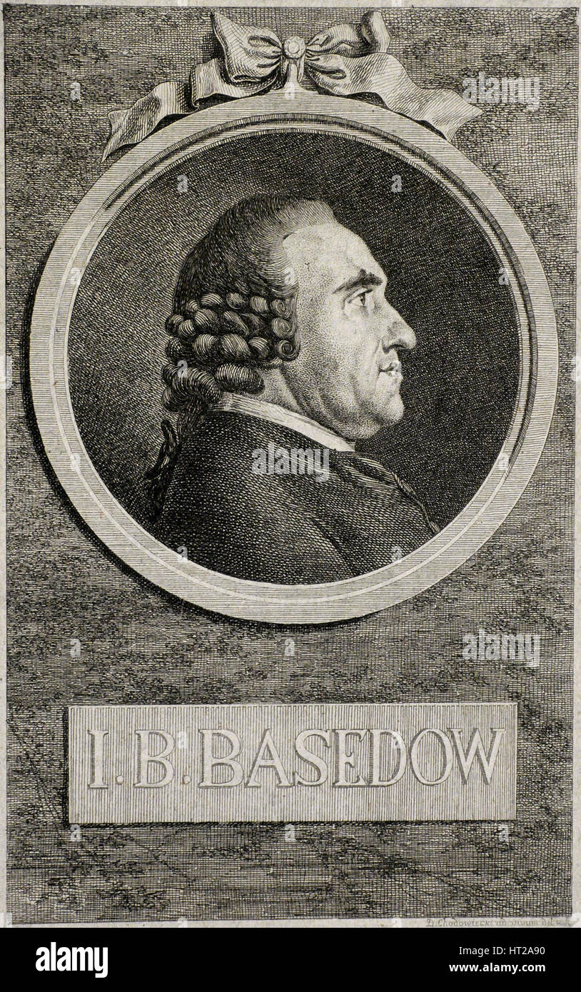 Johann Bernhard Basedow (1724-1790), 1773. Artist: Chodowiecki, Daniel Nikolaus (1726-1801) Stock Photo