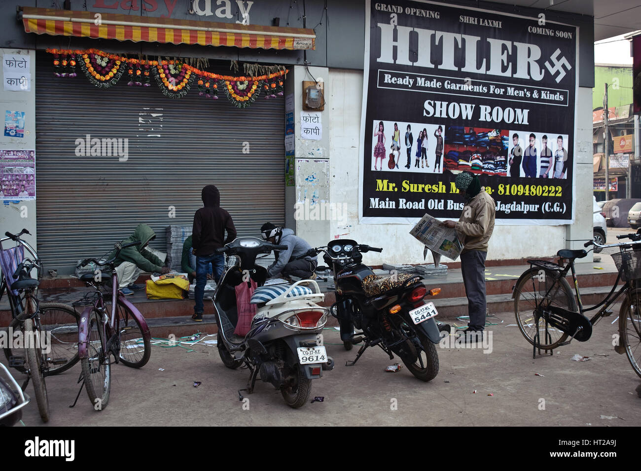 Garment shop called Hitler ( India) Stock Photo