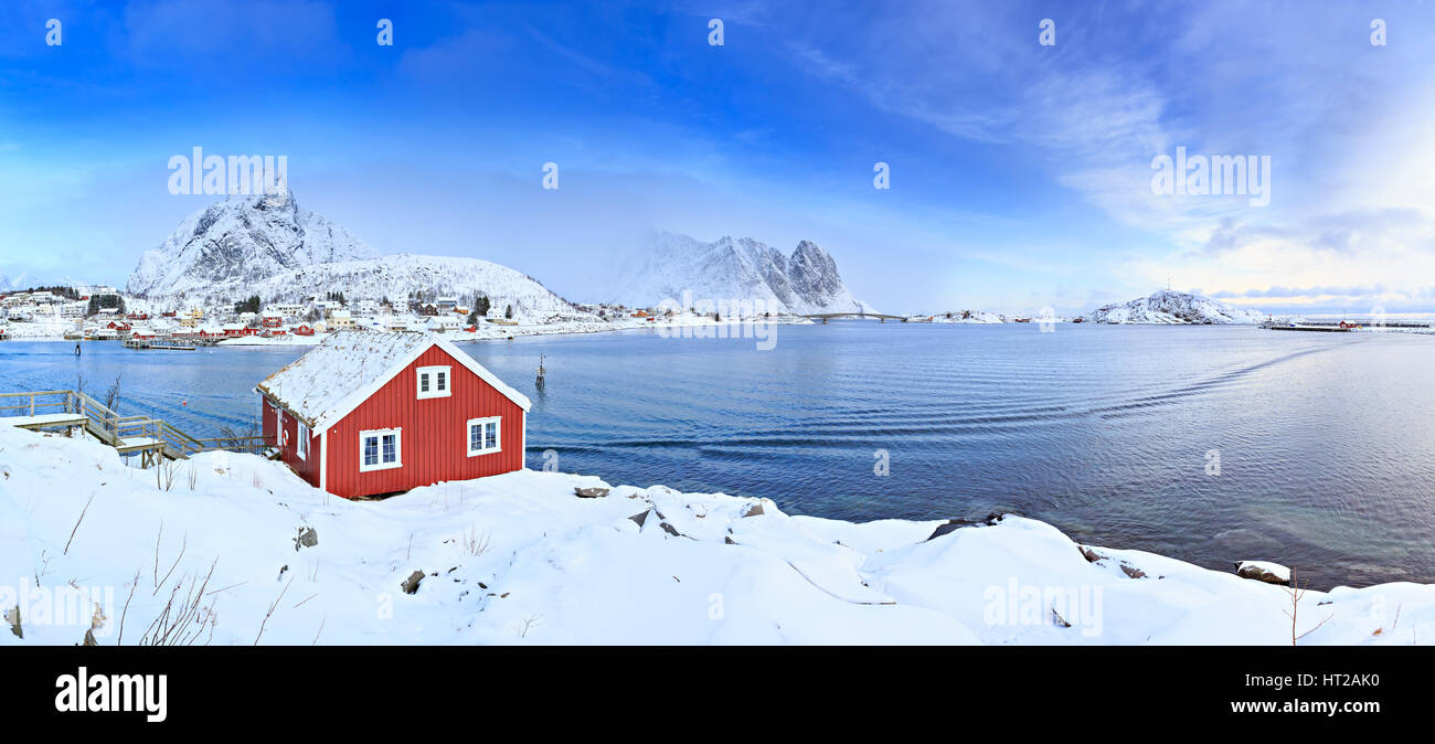 The fisherman village Reine on Lofoten Islands, Norway Stock Photo