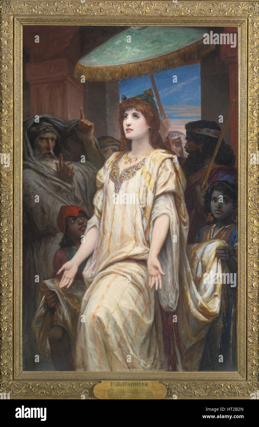 Esther before Ahasuerus, 1894. Artist: Barrias, Félix-Joseph (1822-1907) Stock Photo