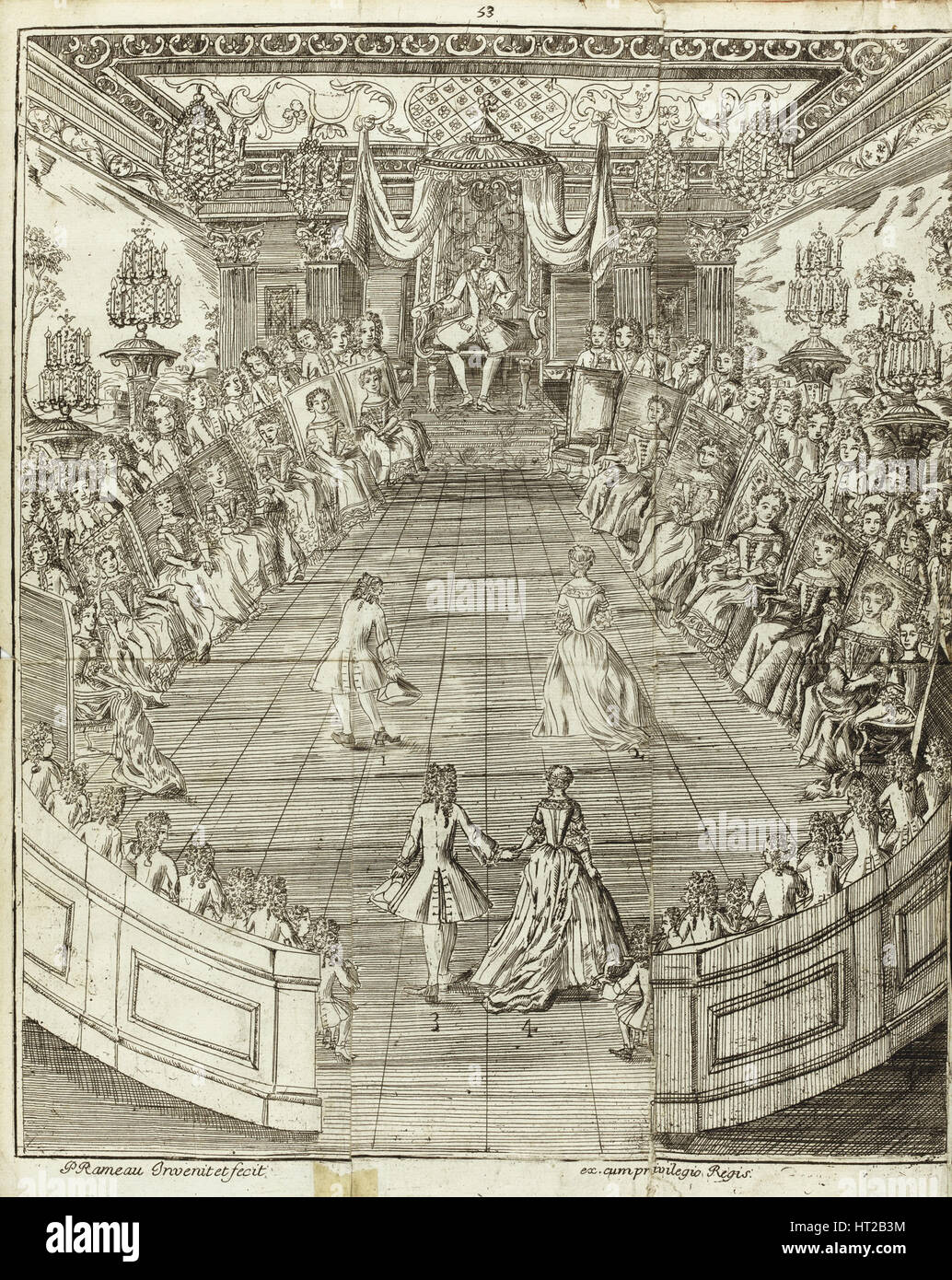 Illustration from Le Maître à danser, 1734. Artist: Rameau, Pierre (1674-1748) Stock Photo