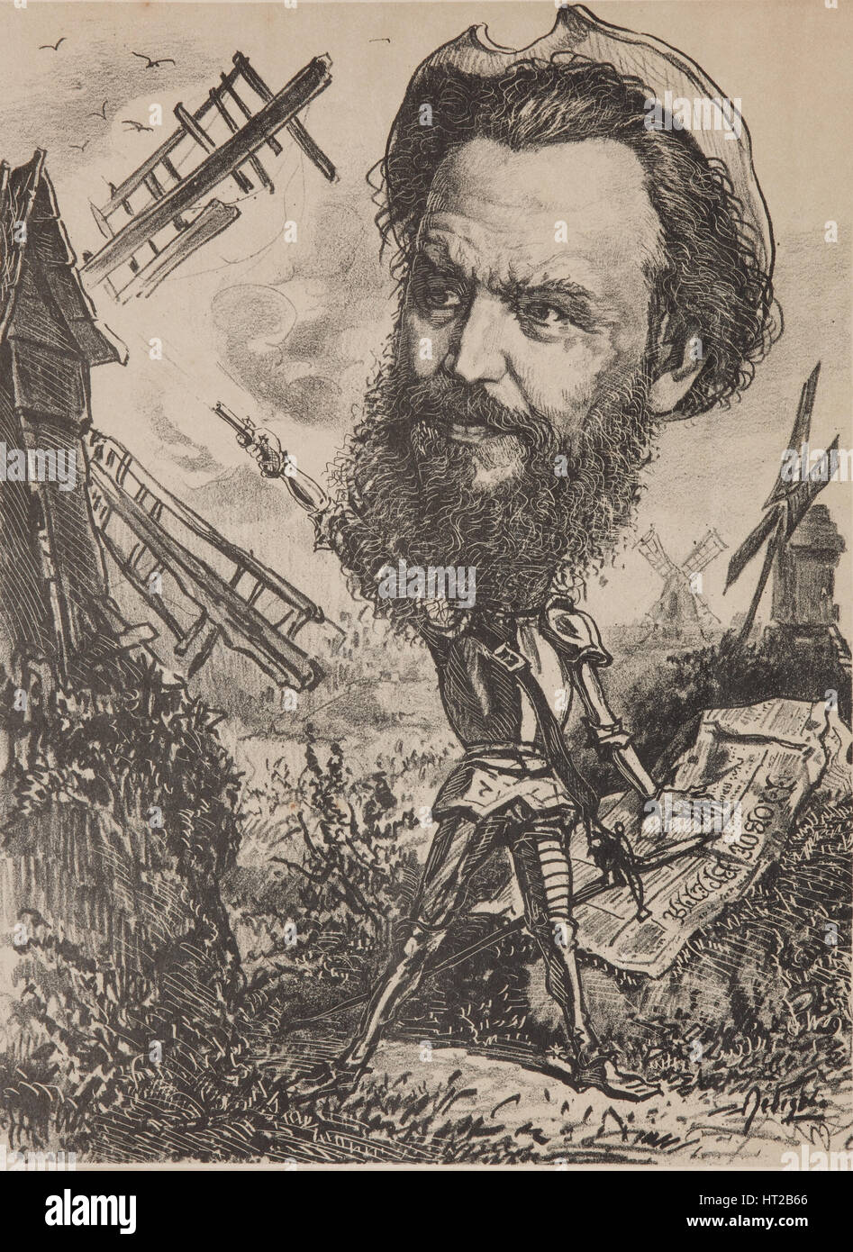 Aleksey Sergeyevich Suvorin (1834-1912), 1878. Artist: Lebedev, Alexander Ignatyevich (1830-1898) Stock Photo