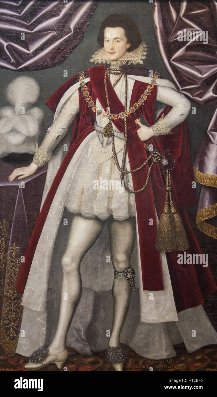 George Villiers, 1st Duke of Buckingham (1592-1628), ca 1616. Artist: Larkin, William (1580s-1619) Stock Photo