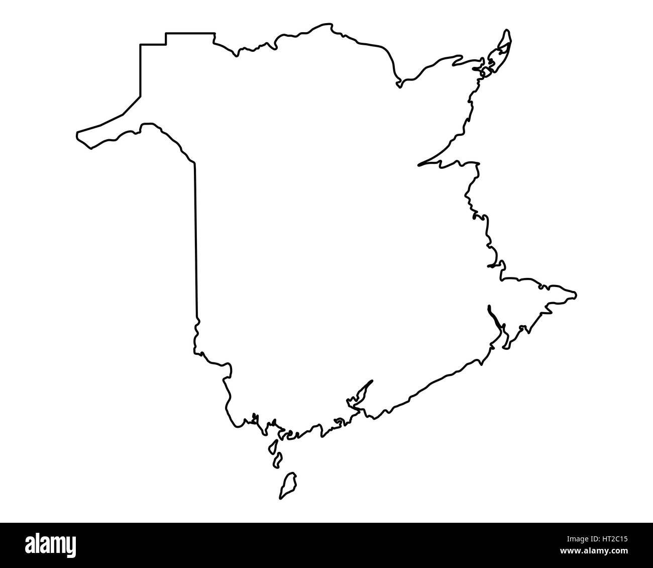 New Brunswick Province Map Stock - Map Of New Brunswick HT2C15