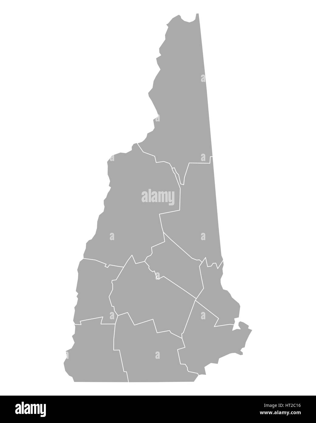 Map of New Hampshire Stock Photo - Alamy