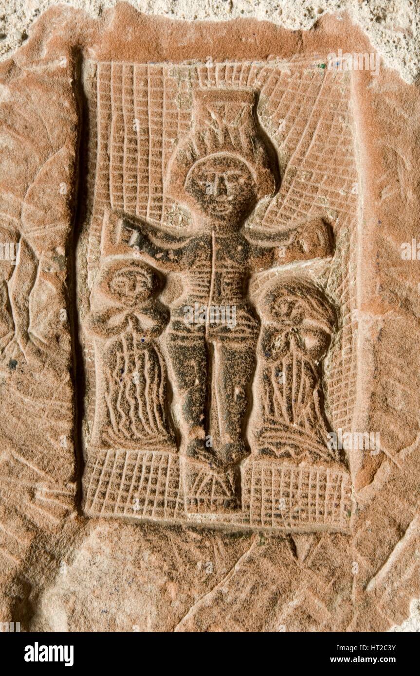 Wall carvings on the second floor in the keep, Carlisle Castle, Cumbria, 2007. Artist: Historic England Staff Photographer. Stock Photo