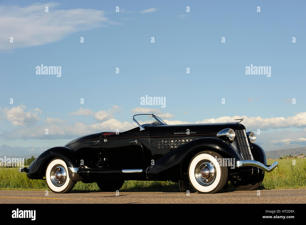 Auburn 852 SC Speedster 1936. Artist: Simon Clay. Stock Photo