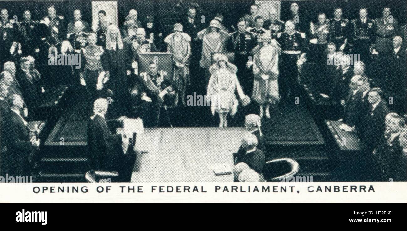 'Opening of the Federal Parliament, Canberra', 1927 (1937). Artist: Unknown. Stock Photo