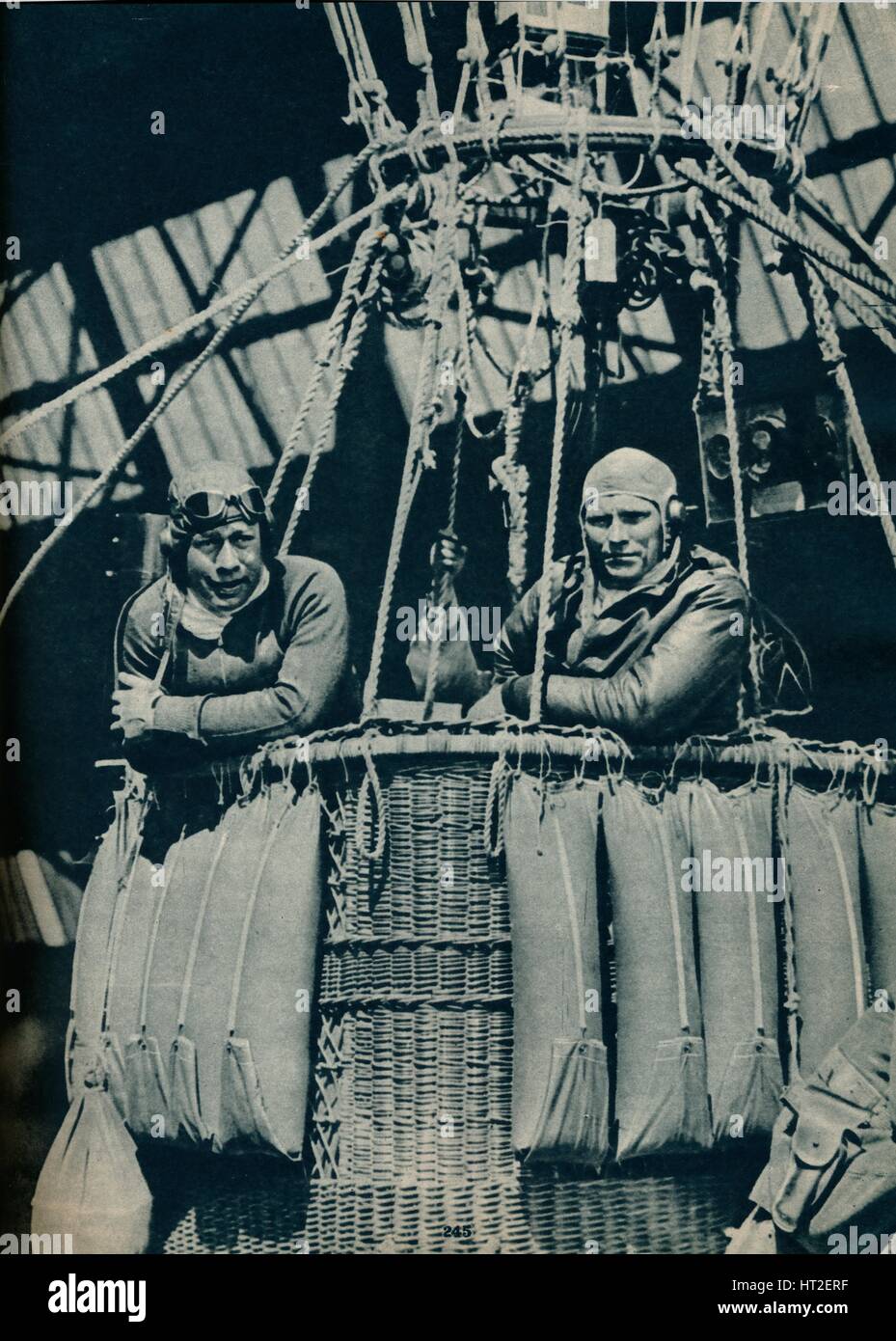 Ready to test instruments for use in the attempt on the word's height record in 1935 (c1937). Artist: Unknown. Stock Photo