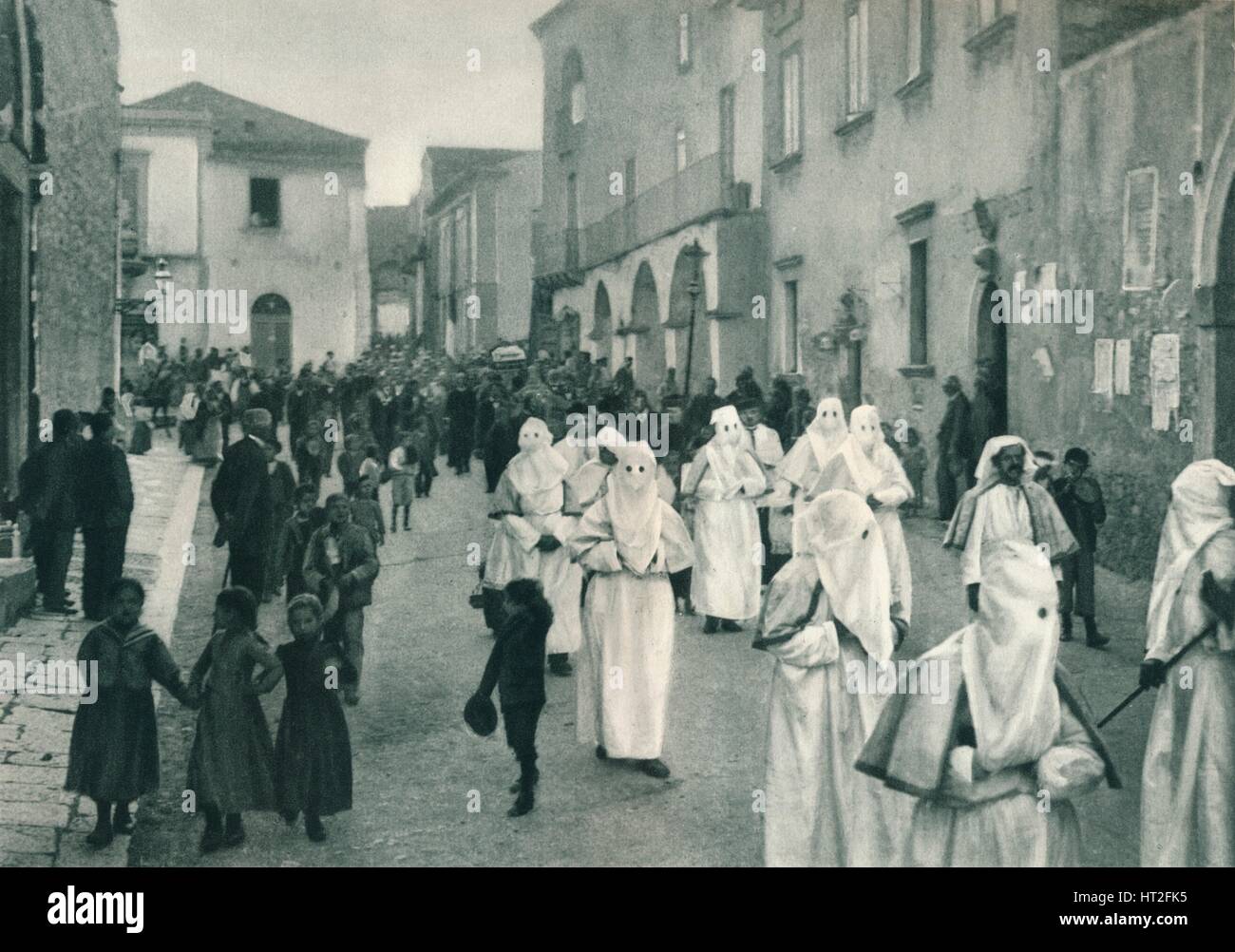 Funeral procession, Taormina, Sicily, Italy, 1927. Artist Eugen Poppel