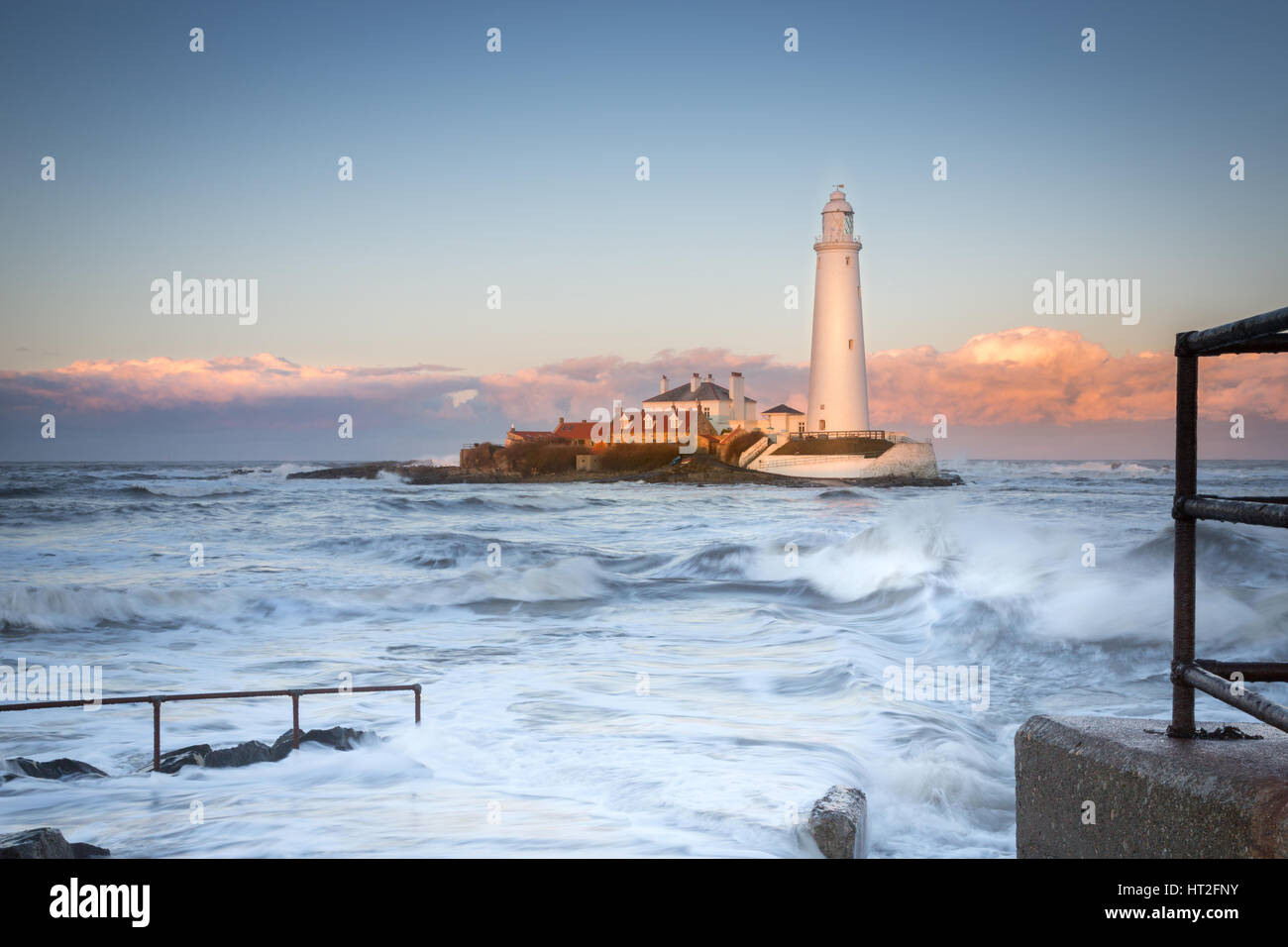 St Mary's Lighthouse. Whitley Bay, Tyne and Wear, England. UK GB Europe
