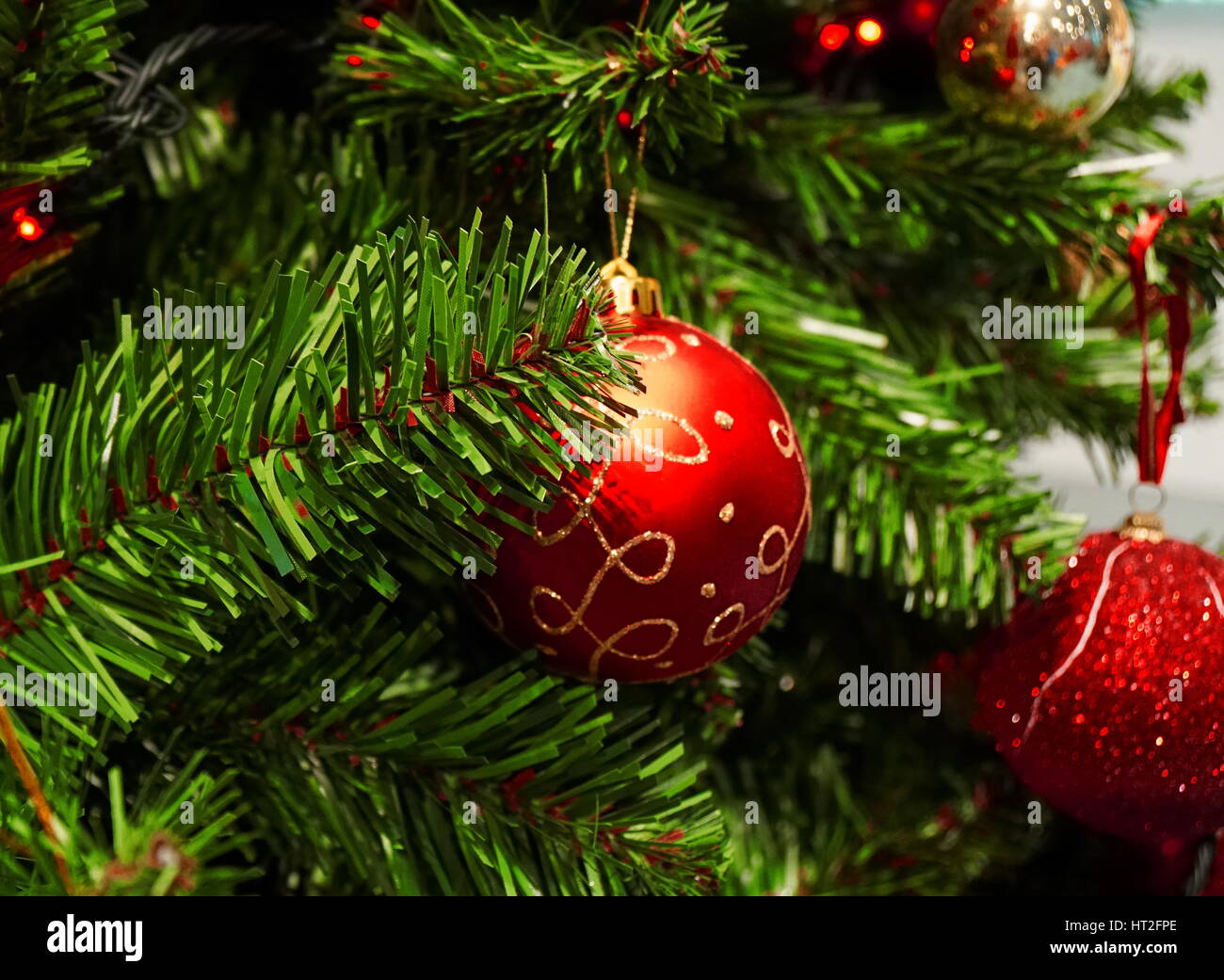 A Christmas tree with decorations and ornaments Stock Photo - Alamy