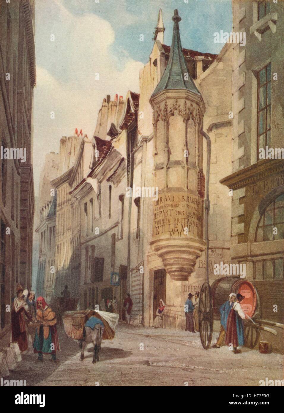 'Paris Street Scene The House of Admiral Coligny', 1831, (1923). Artist: Thomas Shotter Boys. Stock Photo