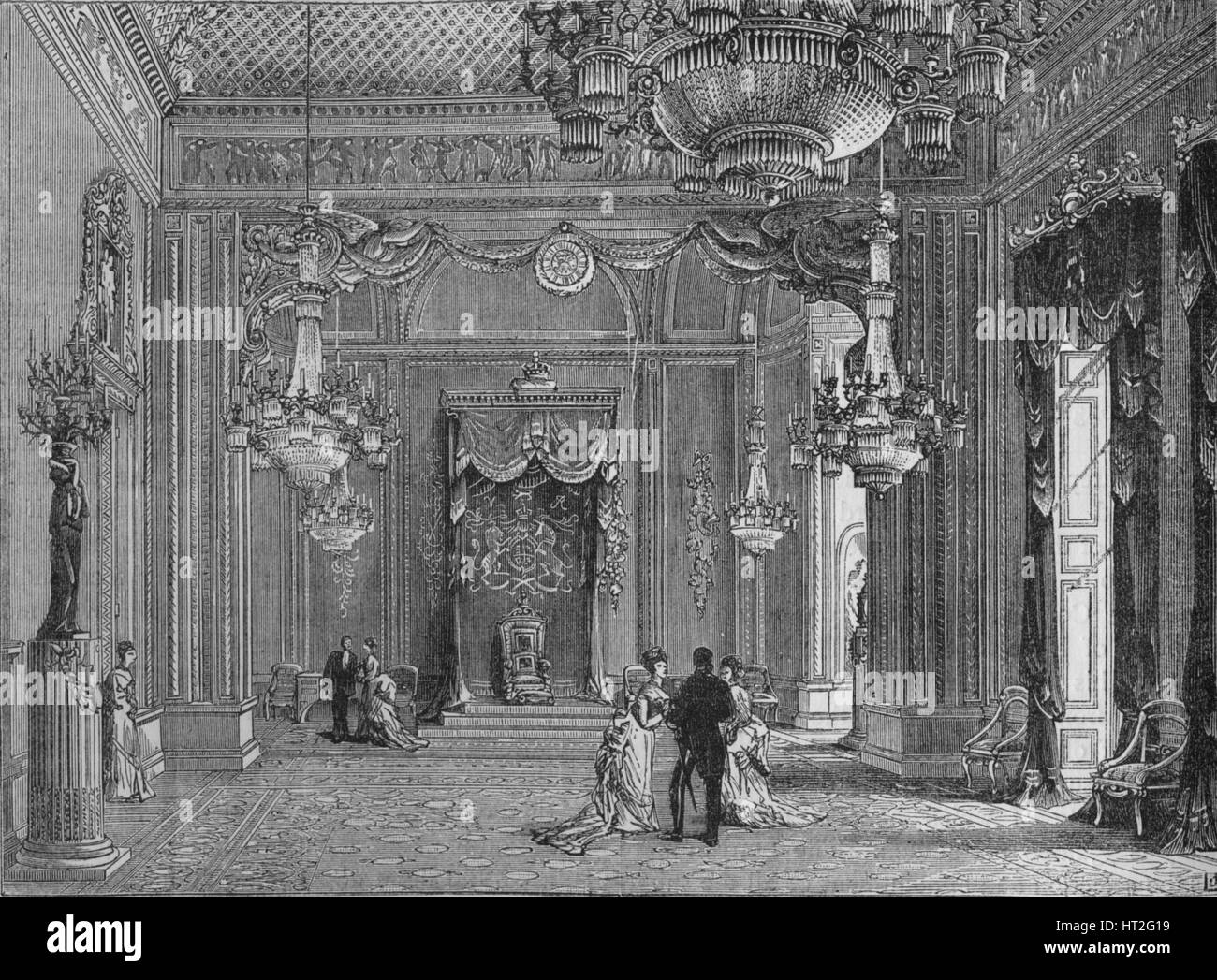 The Throne Room, Buckingham Palace, Westminster, London, c1875 (1878 ...