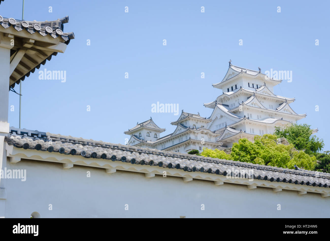 white Himeji castle in Kansai Japan Stock Photo Alamy