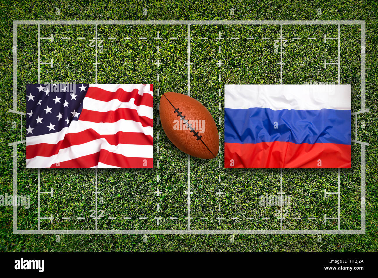 Flag us vs flag russia hi-res stock photography and images - Alamy