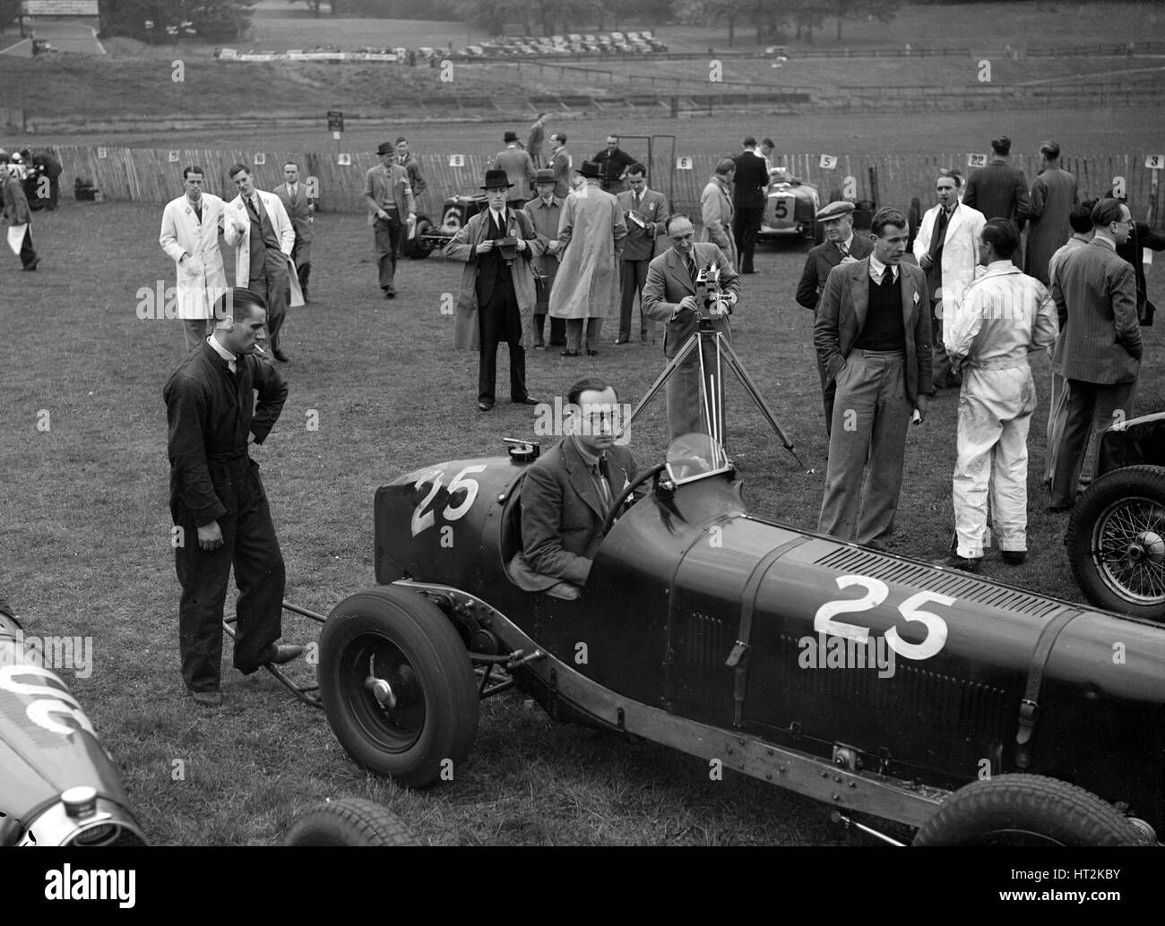 ERA at Crystal Palace motor racing circuit, 1938 or 1939. Artist: Bill Brunell. Stock Photo