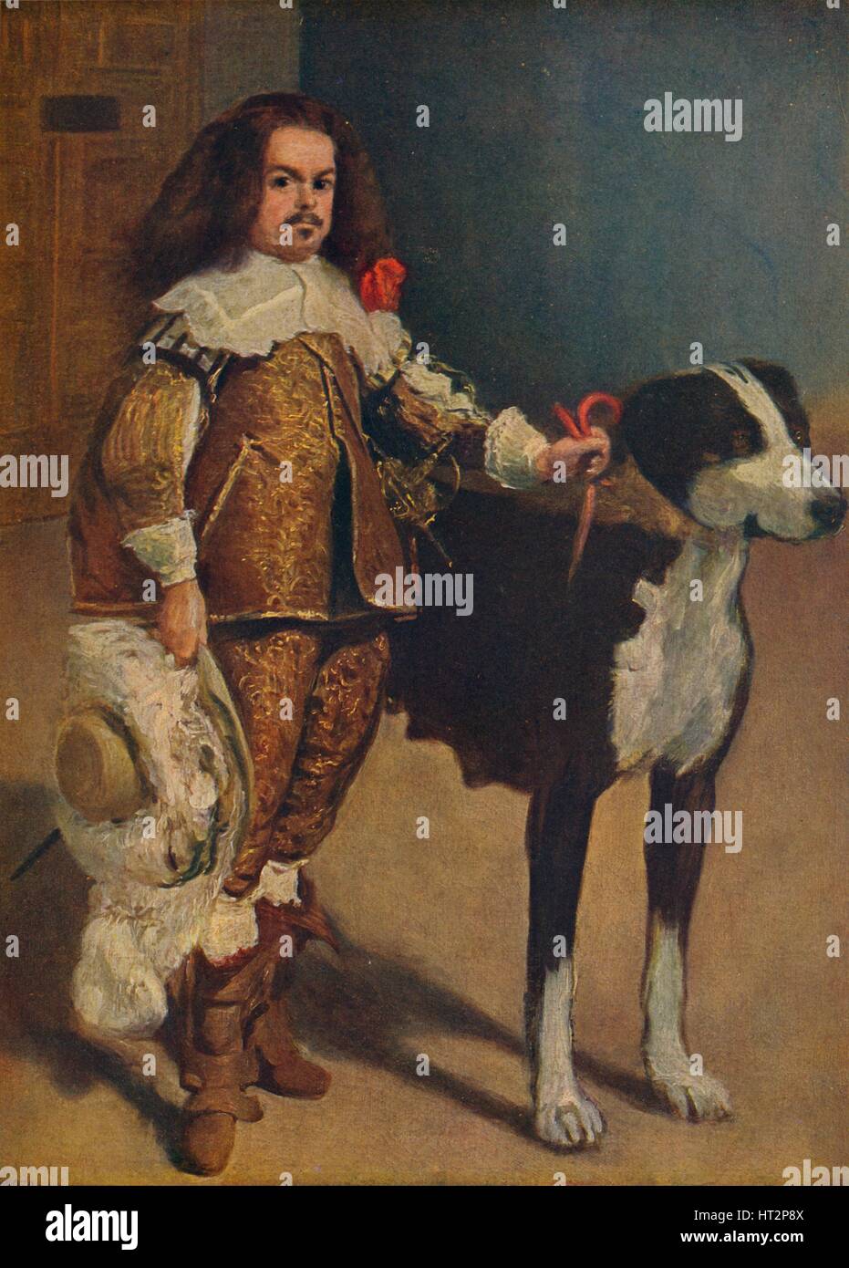 'Retrato del bufon Don Antonio, el 'Inglés', (Portrait of Jester Don Antonio), 1650, (c1934). Artist: Diego Velasquez. Stock Photo