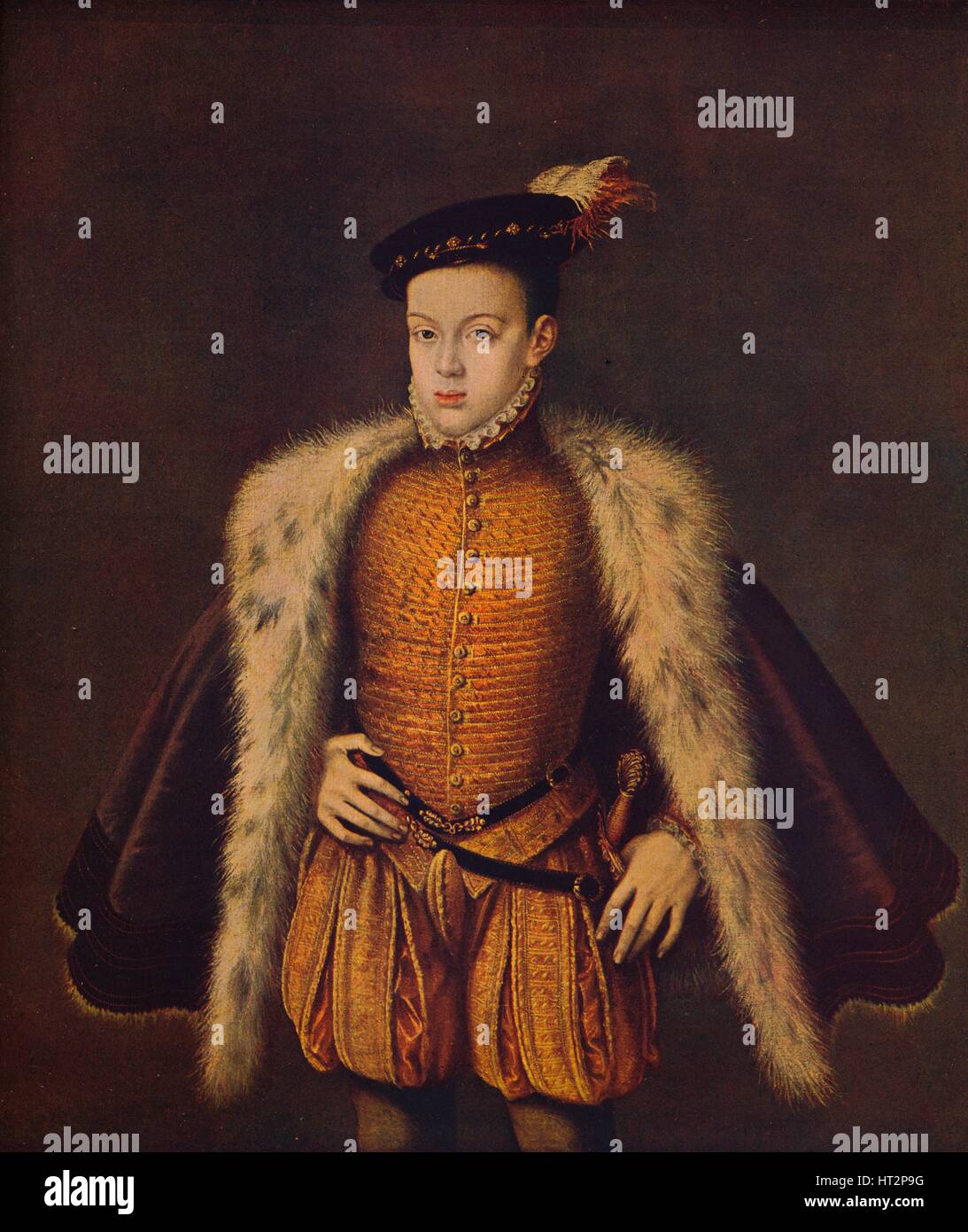 'Principe Don Carlos hijo de Felipe II', (Prince Carlos de Austria), 1557-1559, (c1934). Artist: Alonso Sanchez Coello. Stock Photo