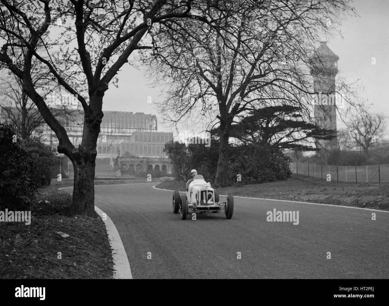 ERA of Arthur Dobson racing at Crystal Palace, London, 1939. Artist: Bill Brunell. Stock Photo