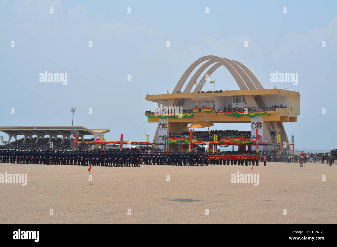 Independence Day, Ghana @ 60, March 6, Accra, Ghana, West Africa, Stock Photo