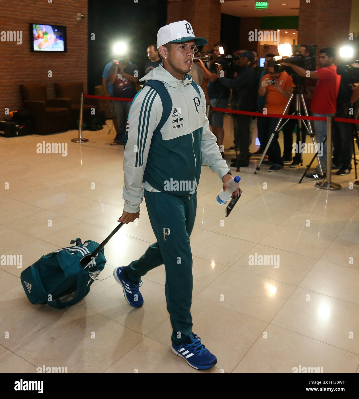 Guarulhos, Brazil. 07th Mar, 2017. The War player, SE Palmeiras during landing, the concentration of the team hotel in San Miguel de Tucuman, Argentina. Credit: Cesar Greco/FotoArena/Alamy Live News Stock Photo
