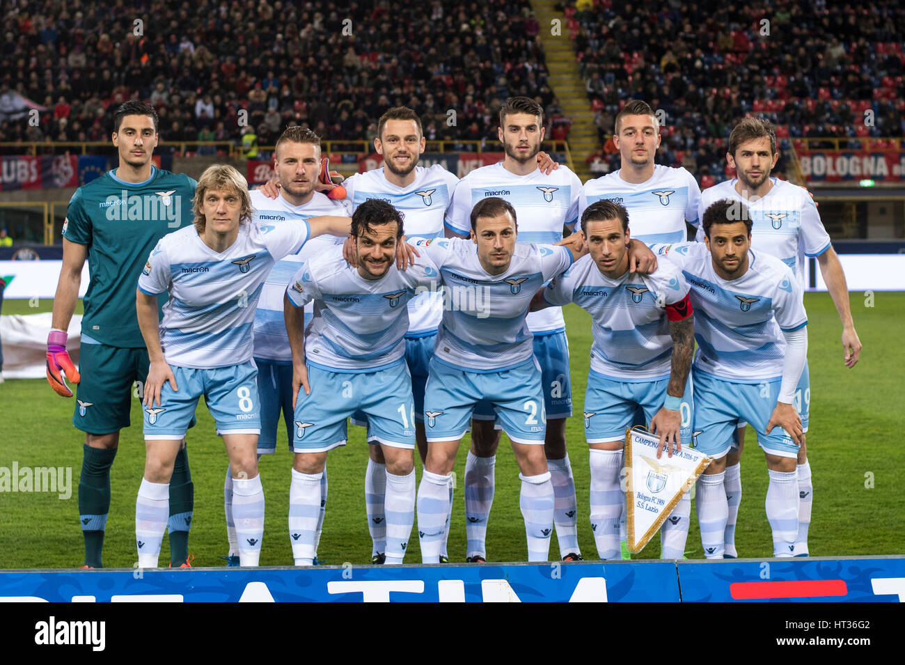 Bologna, Italy. 5th Mar, 2017. SSSS Lazio team group lineup Football