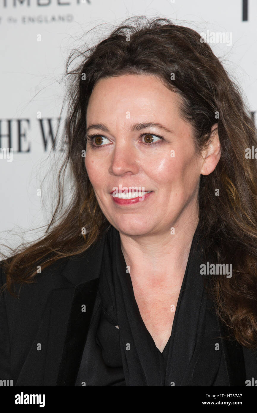 London, UK. 7th Mar, 2017. Actress Olivia Colman. Red carpet arrivals