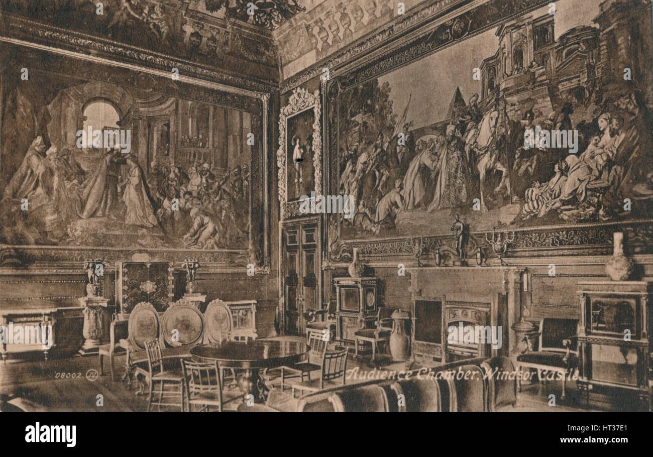 'Audience Chamber, Windsor Castle', c1917. Artist: Unknown. Stock Photo