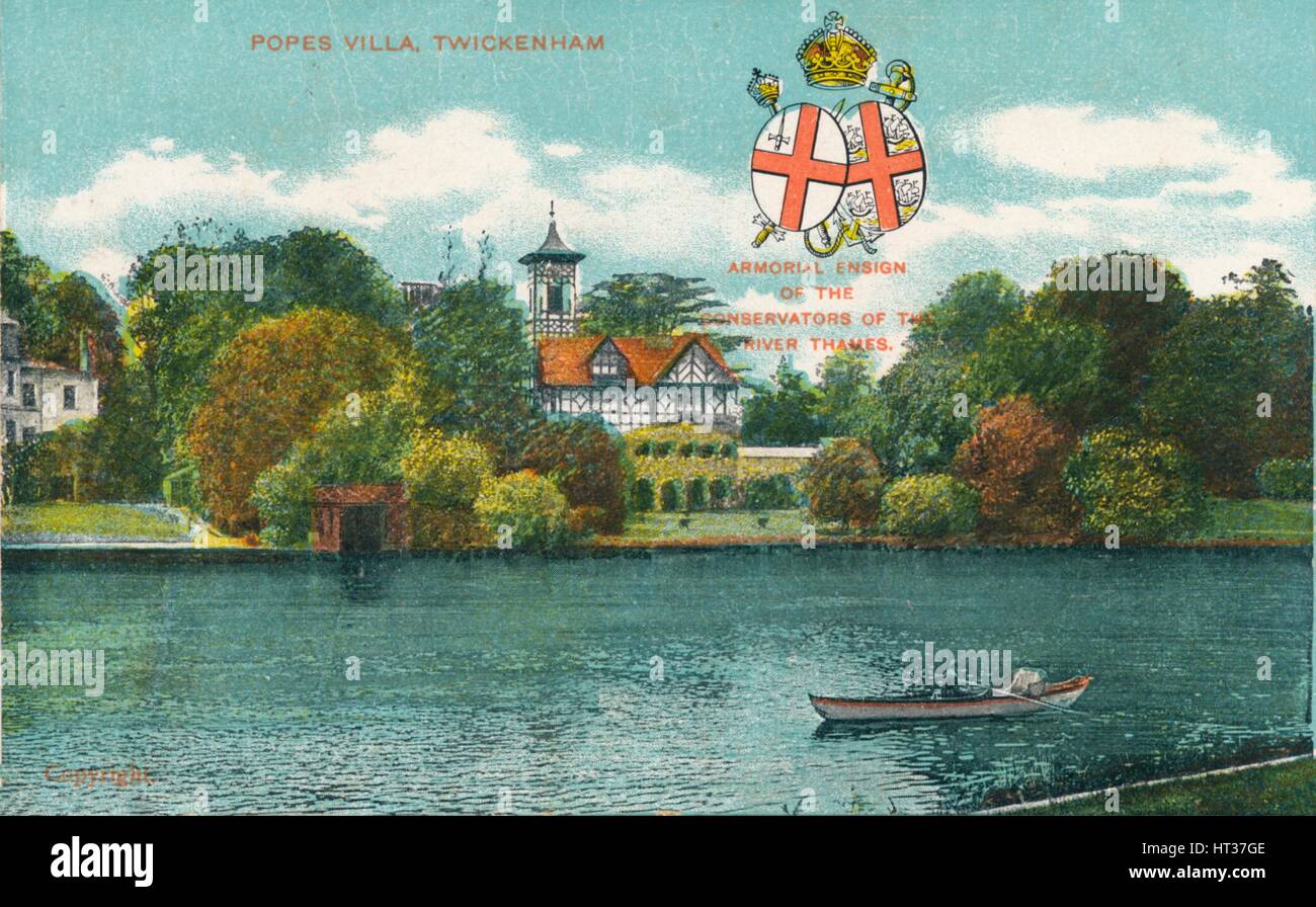 'Popes Villa, Twickenham', c1910. Artist: Unknown. Stock Photo