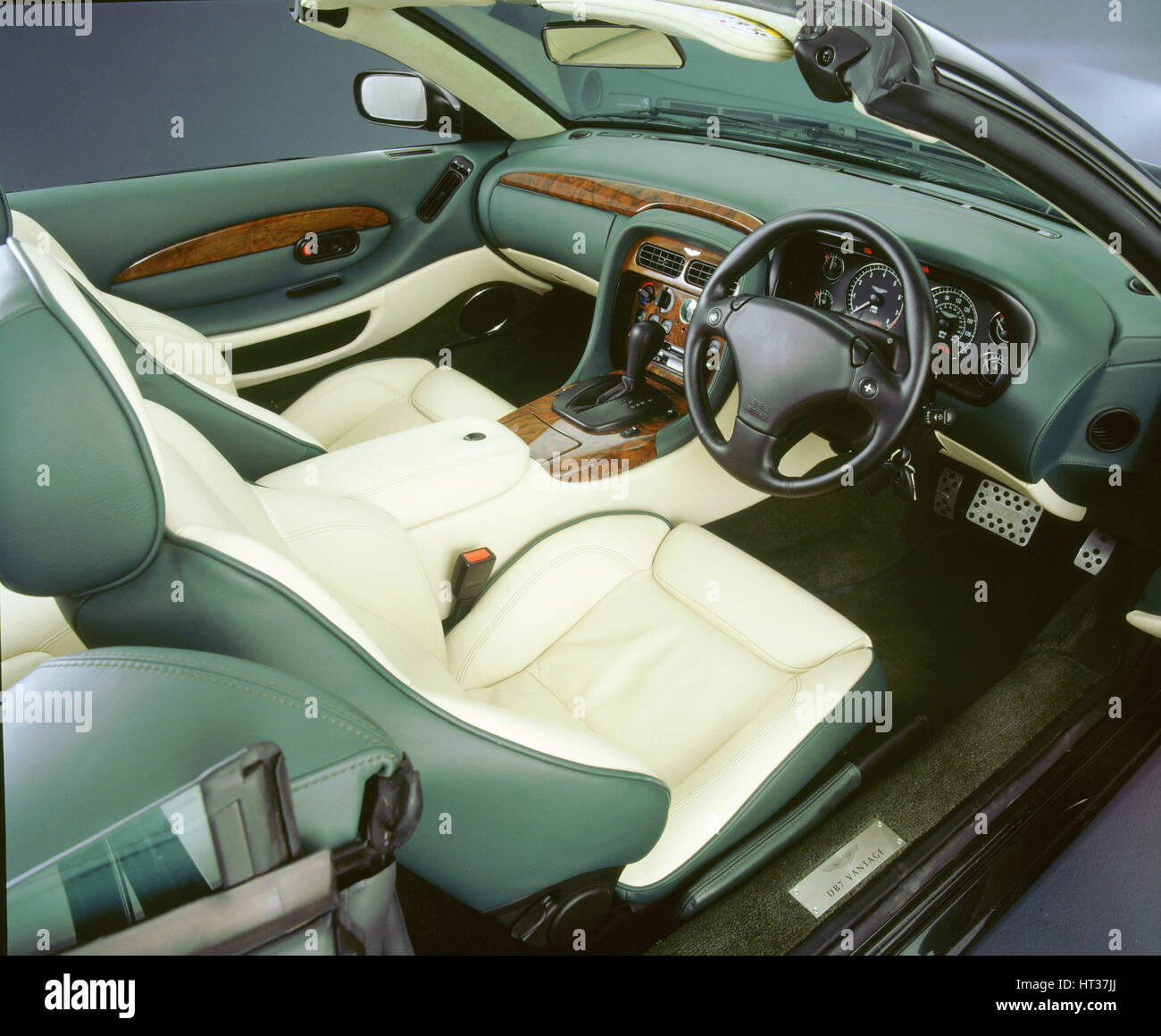 2001 Aston Martin DB7 Vantage V12 interior. Artist: Unknown. Stock Photo