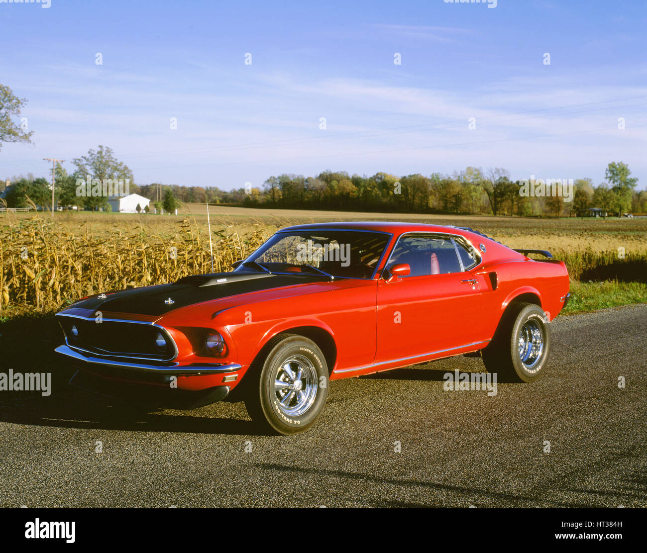1969 Ford Mustang Mach 1. Artist: Unknown. Stock Photo