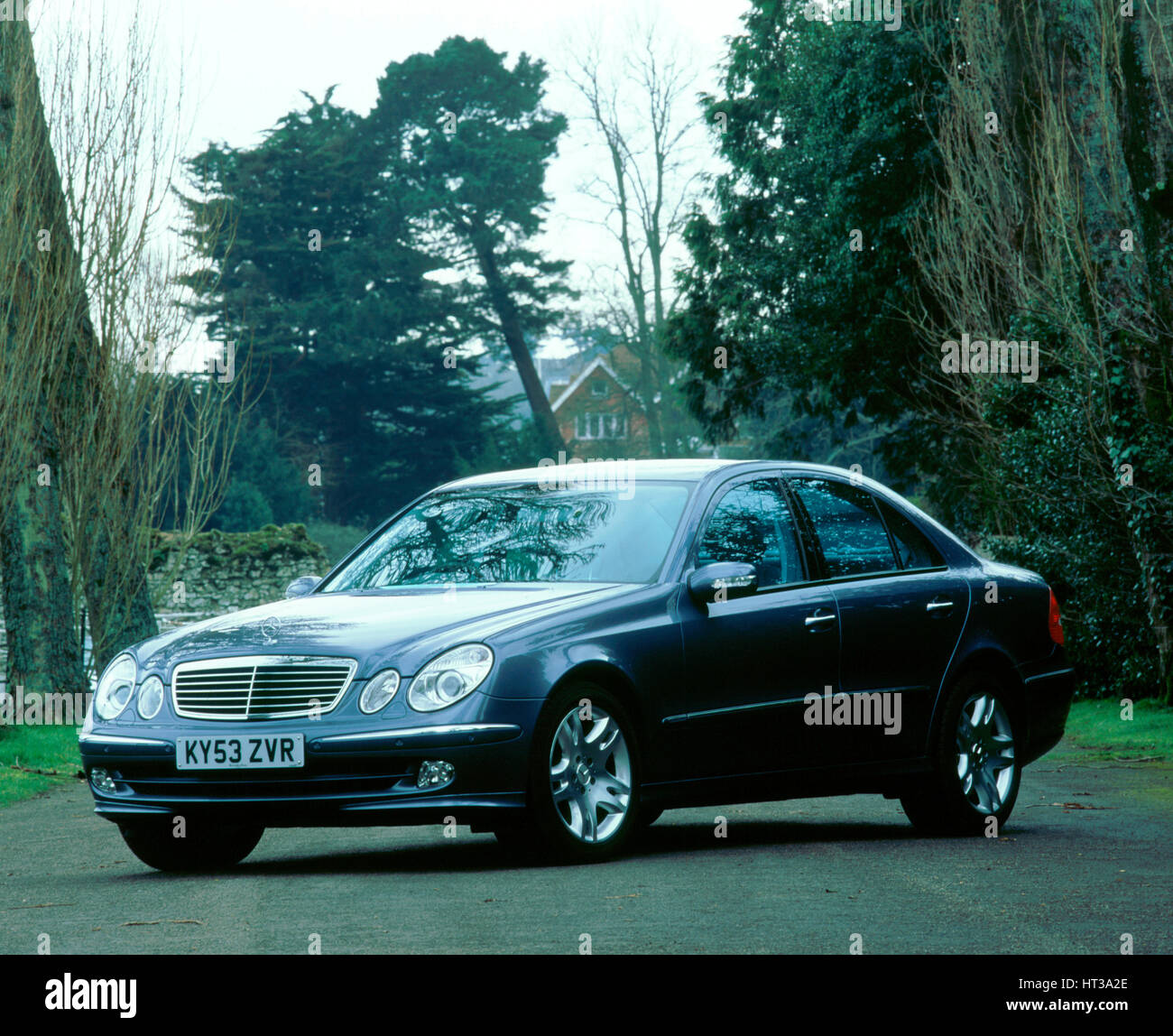 Beautiful Avantgarde Mercedes Benz W211, year 2008, manual transmission,  winter rims, isolated, no people, in an empty parking lot Stock Photo -  Alamy