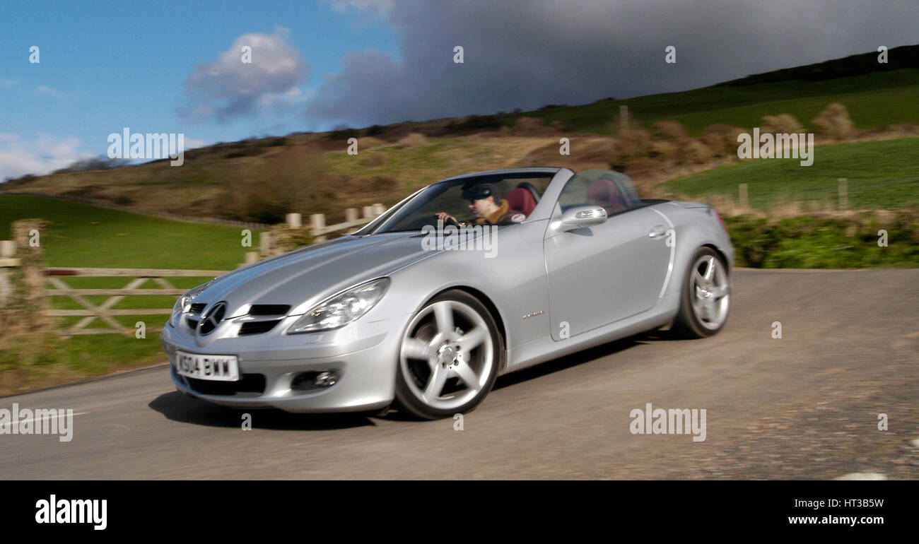 2004 Mercedes Benz SLK 200K. Artist: Unknown. Stock Photo