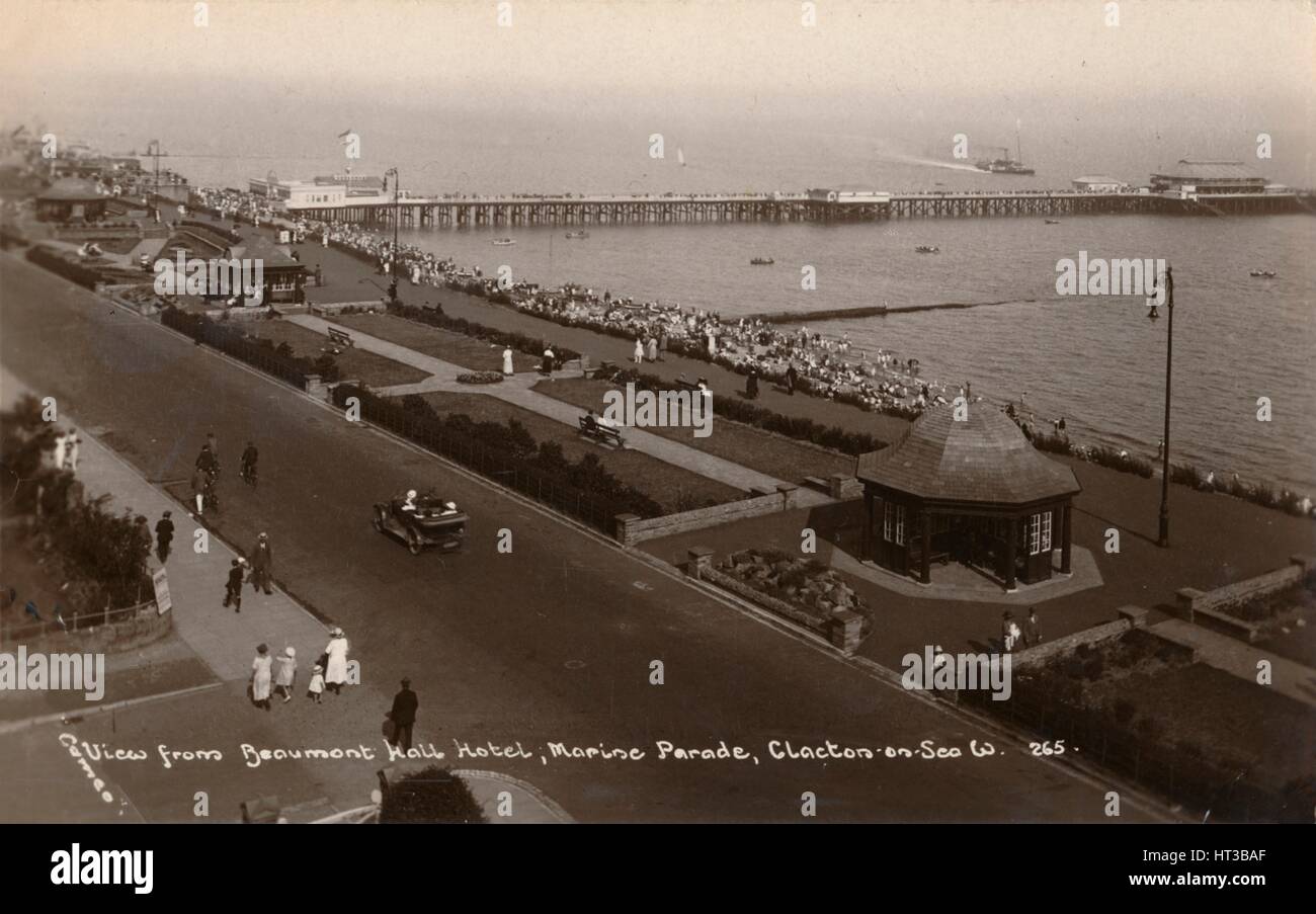 'View from Beaumont Hall Hotel, Marine Parade, ClactononSea', c1925