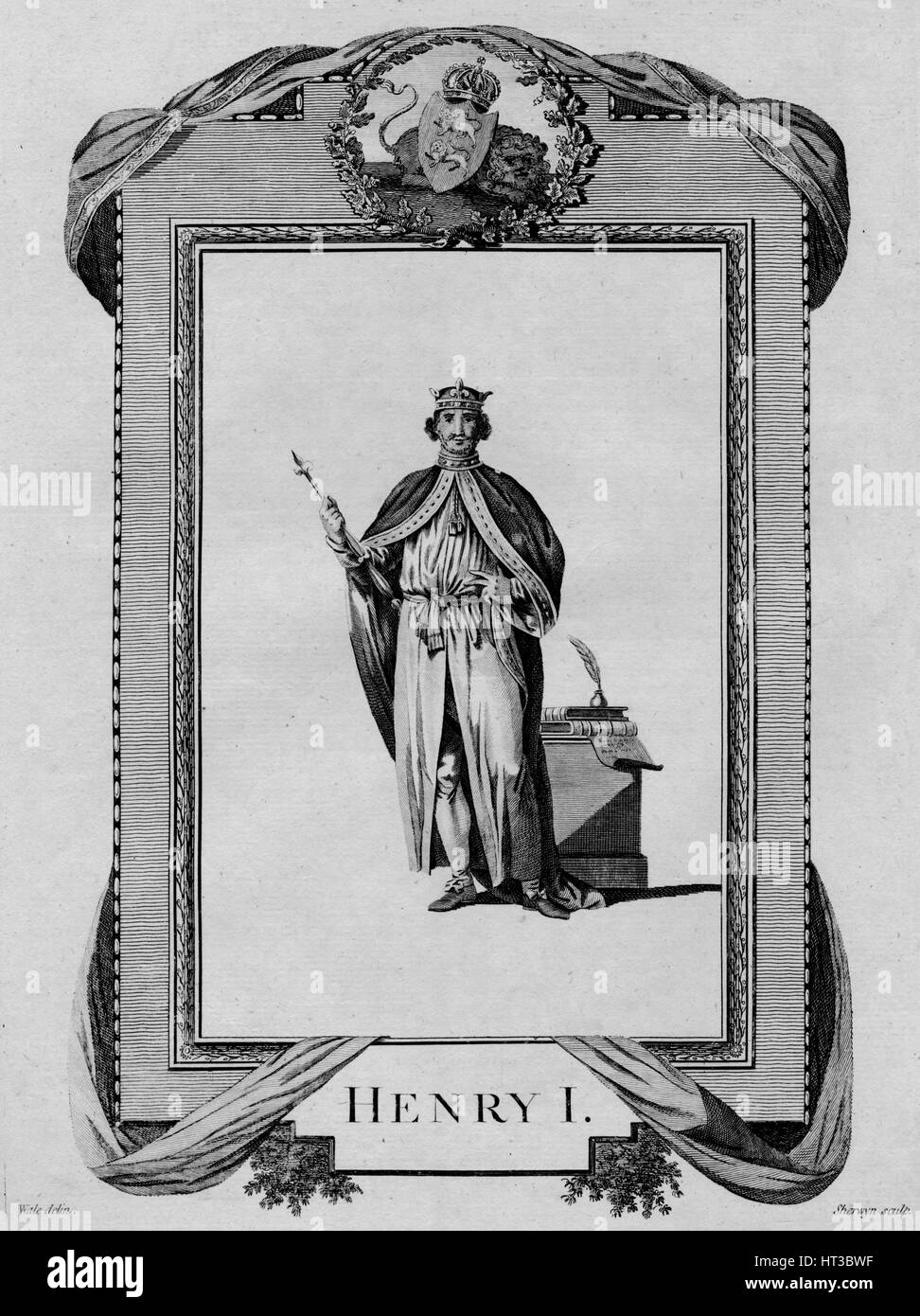 'Henry I', 1783.  Artist: John Keyse Sherwin. Stock Photo
