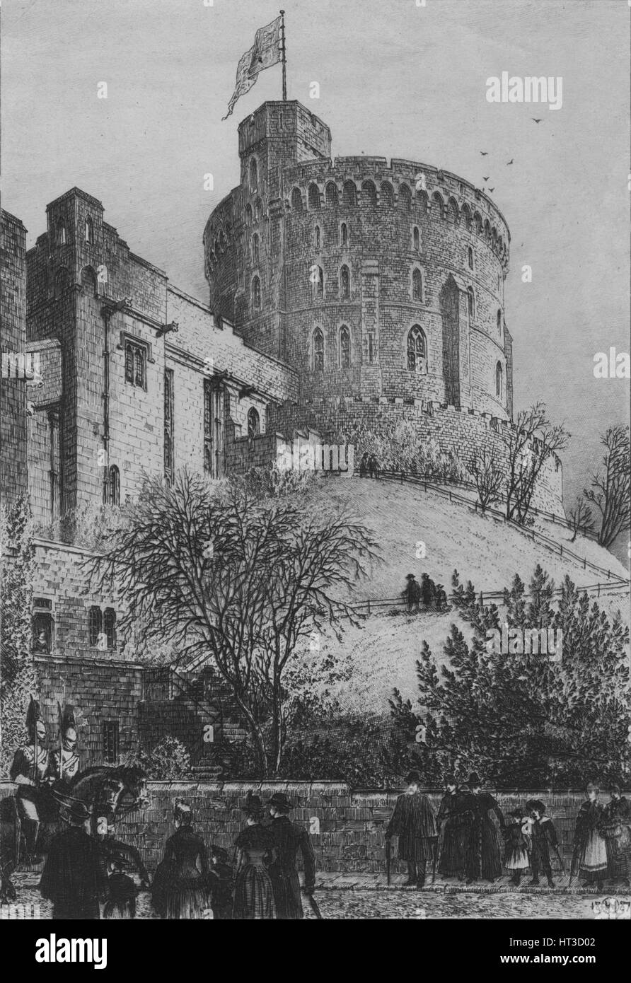 'The Round Tower Windsor Castle', 1887. Artist: Axel Herman Haig. Stock Photo