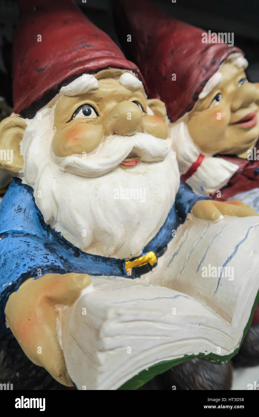 Close-up of Gnome Lawn Ornament, USA Stock Photo