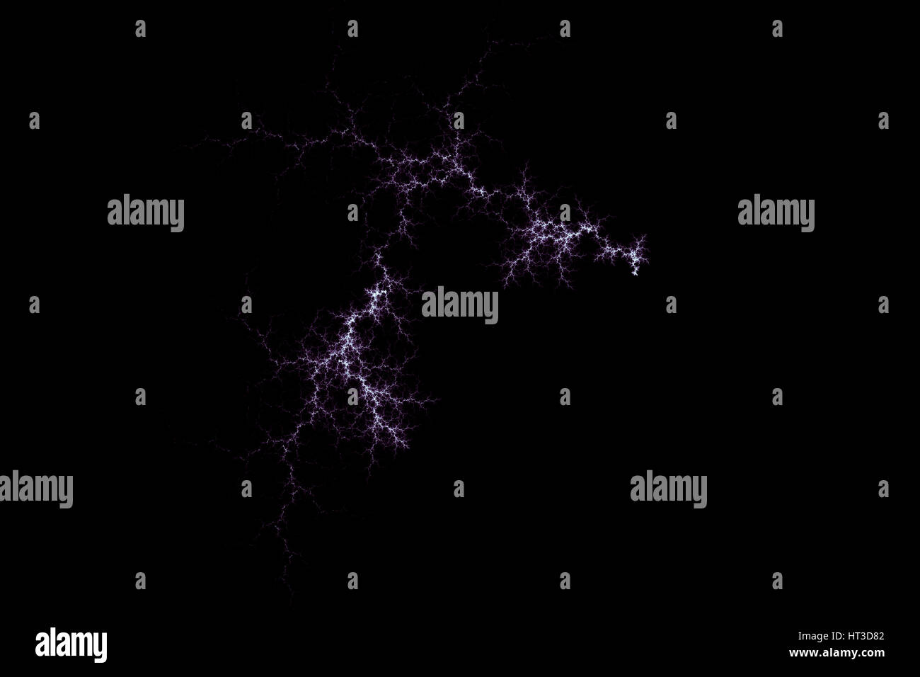 Purple lightning design. Abstract background. Isolated on black