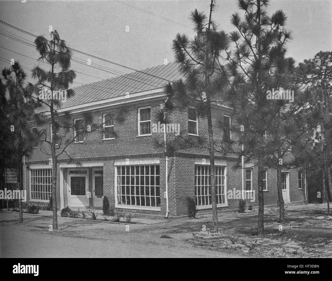 Shop building at Pinehurst, North Carolina, 1925. Artist Unknown Stock