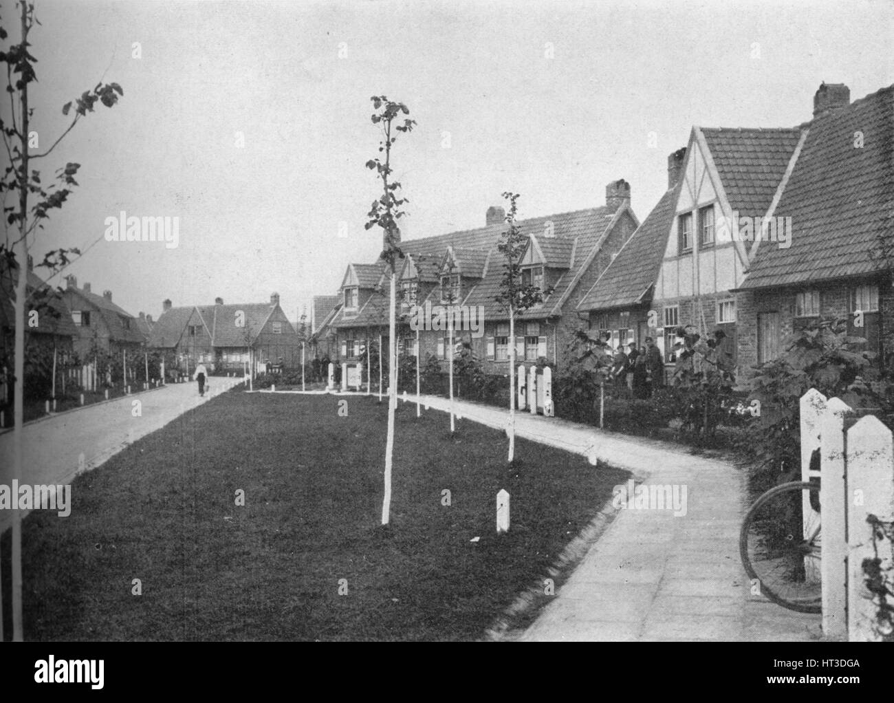 Ligy, garden suburb for working people, built at Ypres, Belgium, by the ORD, 1926. Artist: Unknown. Stock Photo