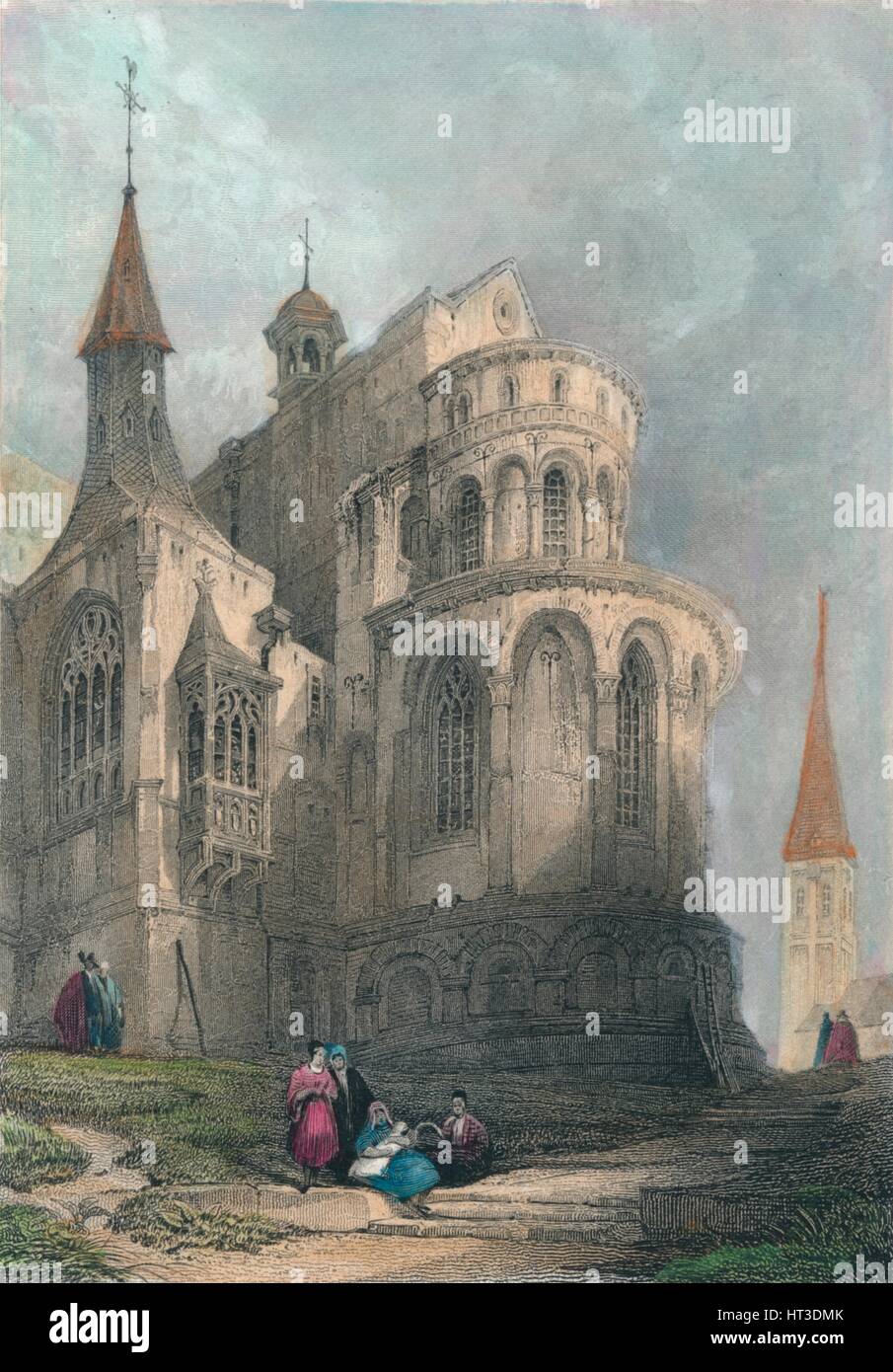 'The Church of St. Maria. Cologne', 1834. Artist: James Redaway. Stock Photo