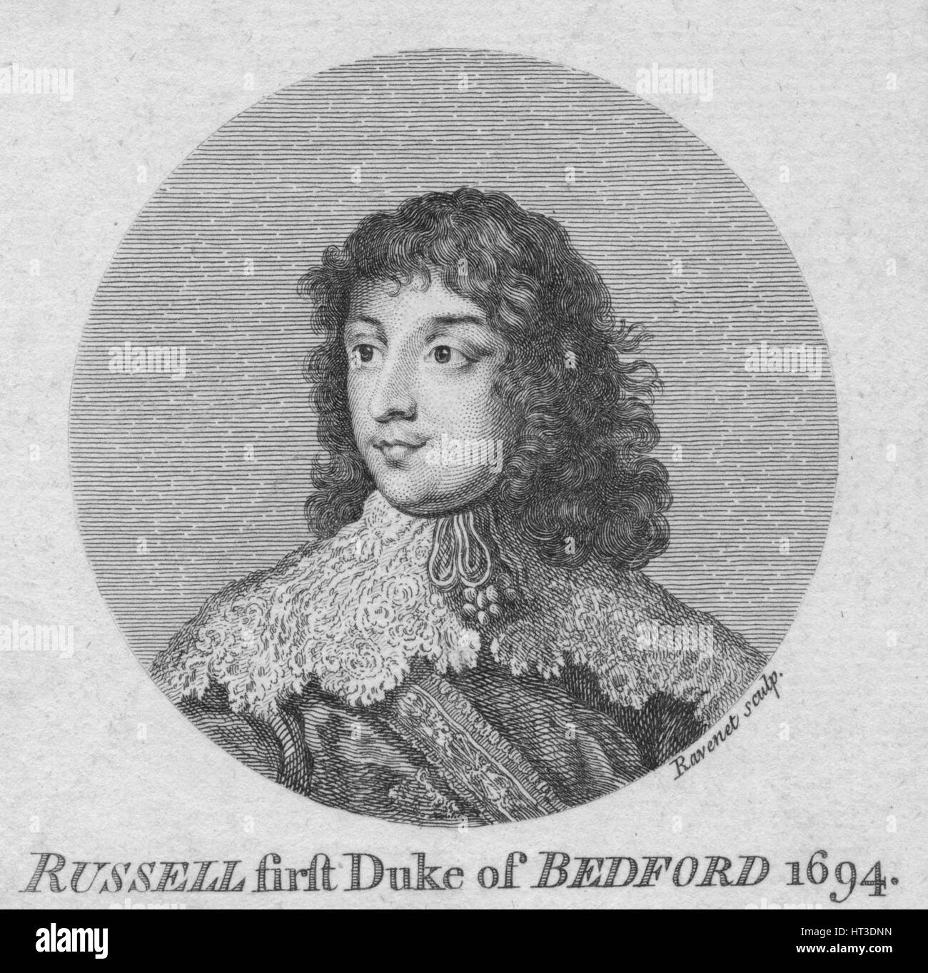'William Russell, 1st Duke of Bedford', c1758. Artist: Simon François Ravenet. Stock Photo