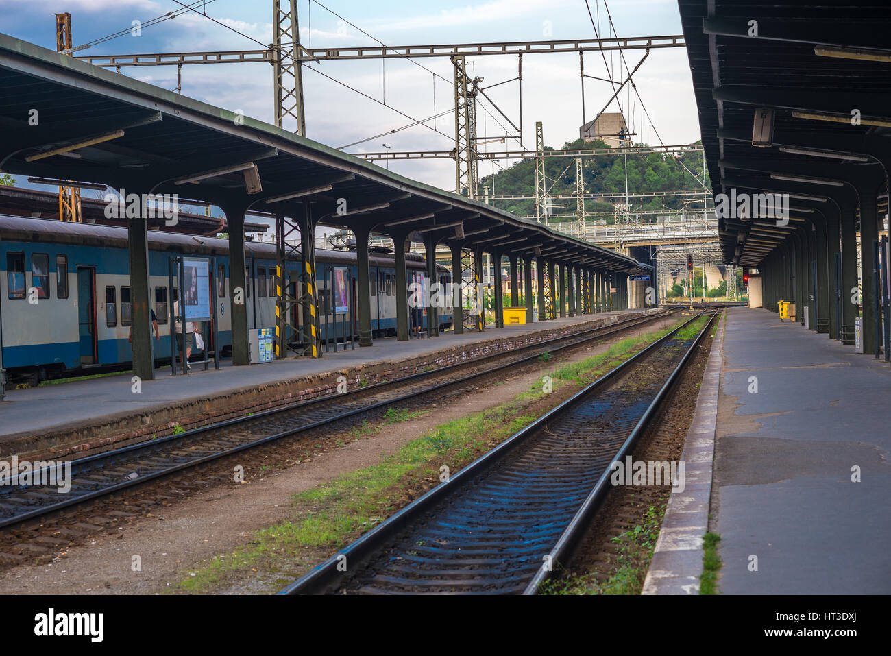 Railway station in the afternoon Prague, Czech Republic Stock Photo Alamy