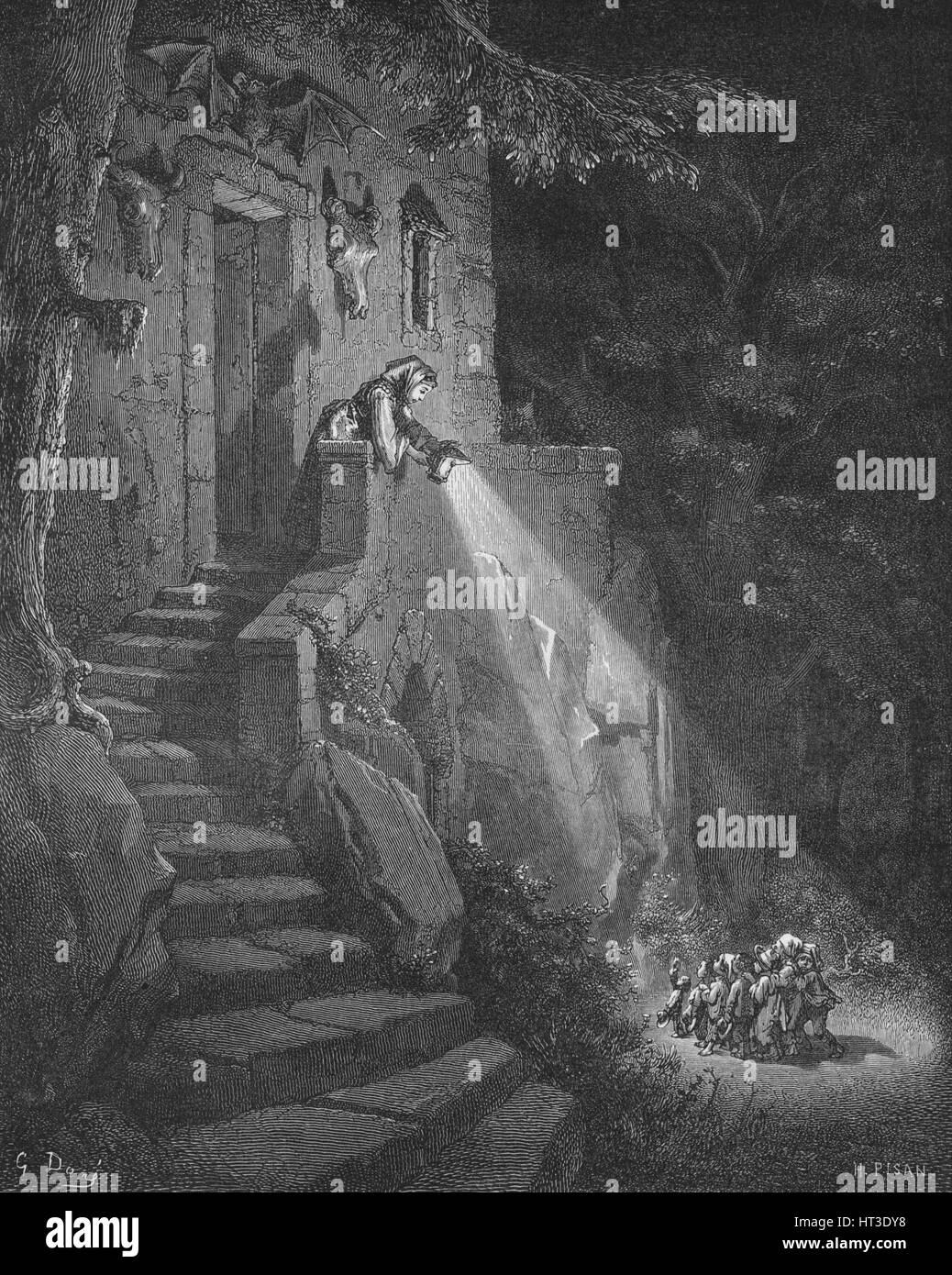 'The Dwelling of the Ogre', 1870. Artist: Héliodore Joseph Pisan. Stock Photo