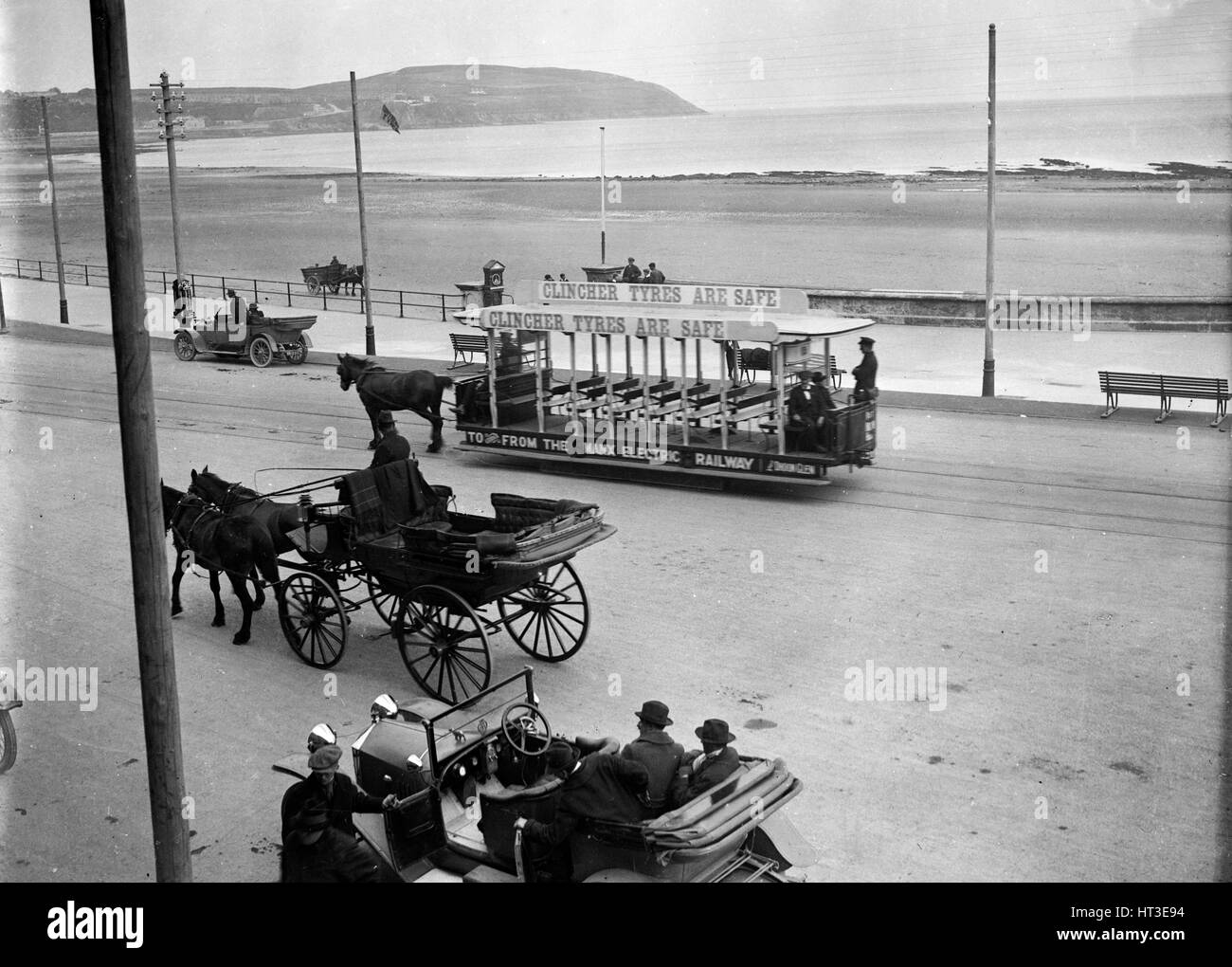 At the RAC TT race, Isle of Man, 10 June 1914. Artist: Bill Brunell. Stock Photo