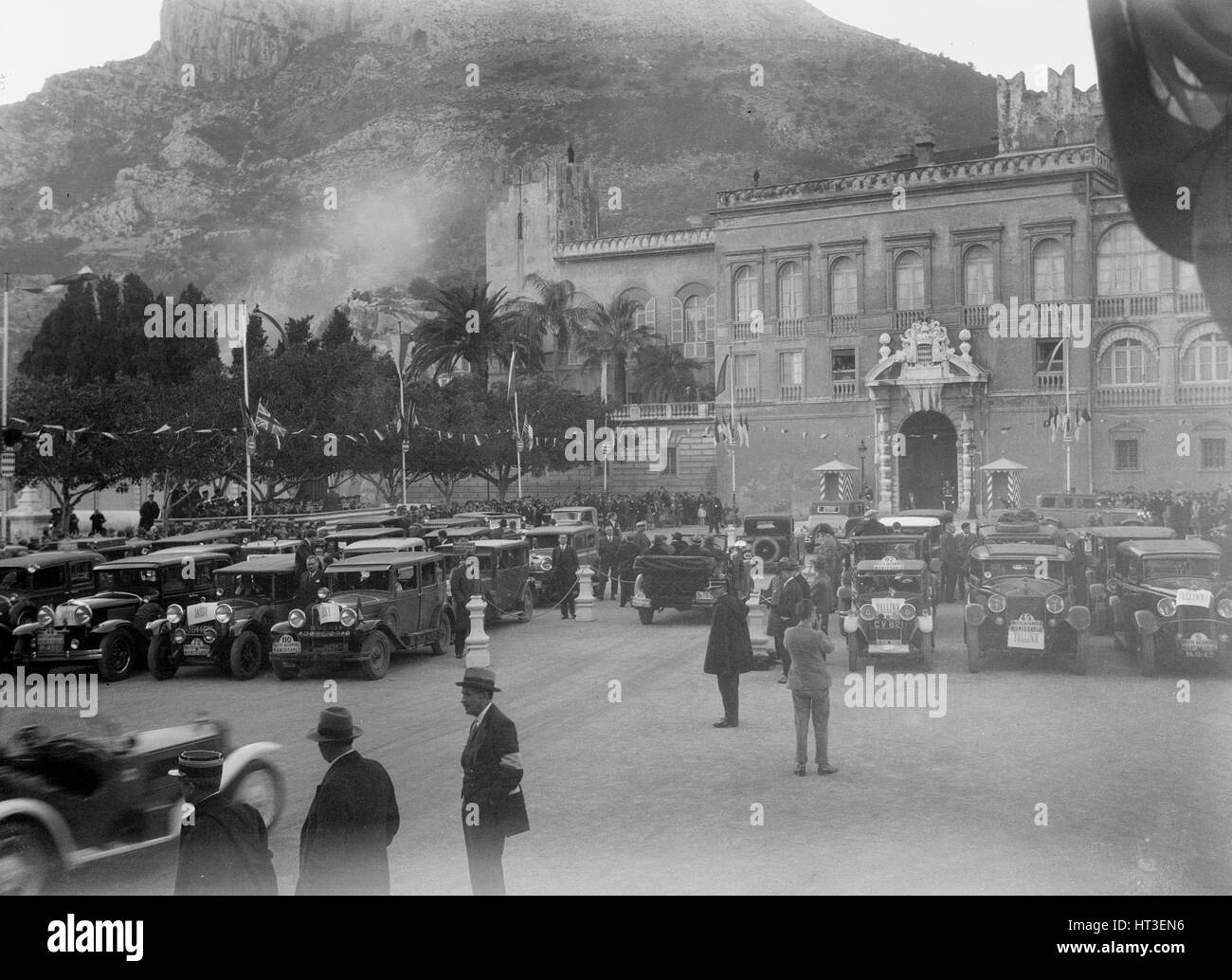 Monte Carlo Rally, Monaco, 1930.   Artist: Bill Brunell. Stock Photo